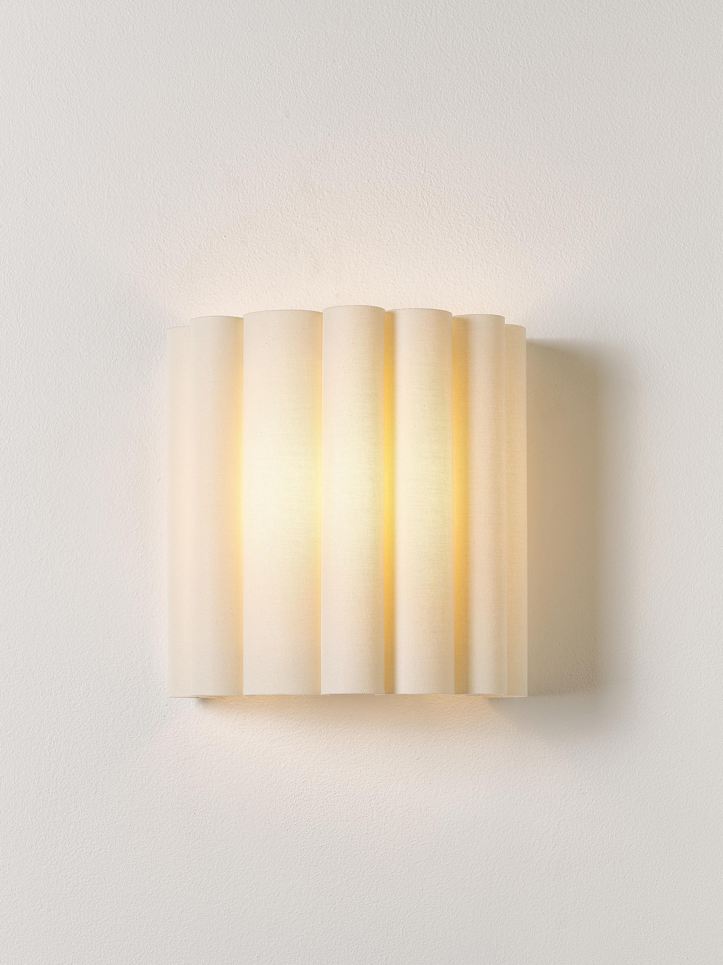 Applique murale en lin Bjartmar - Beige clair