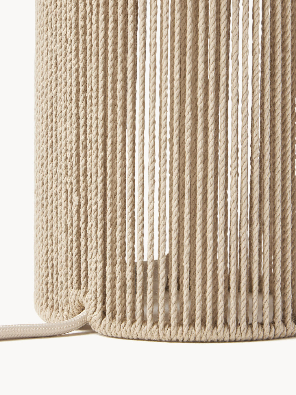 Lampe à poser en fils de lin Matias - Beige