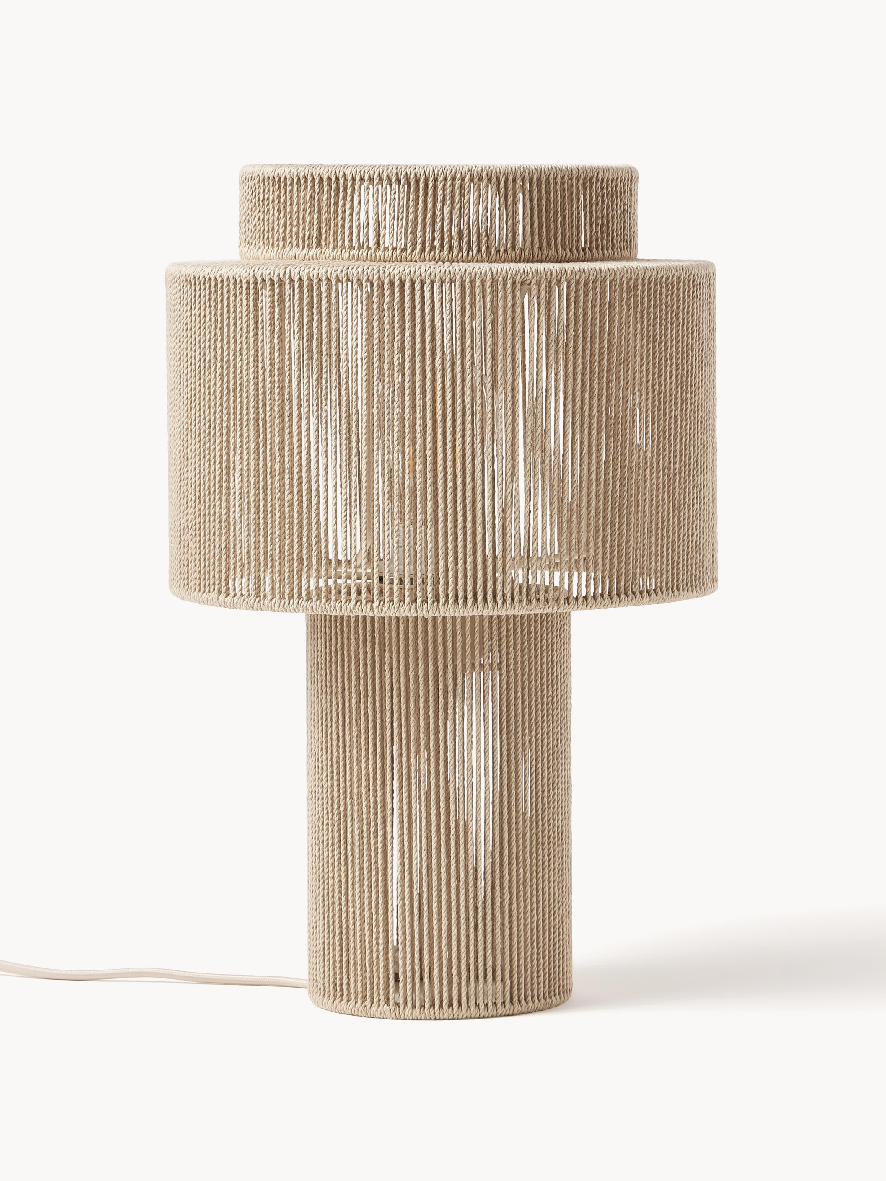 Lampe à poser en fils de lin Matias - Beige
