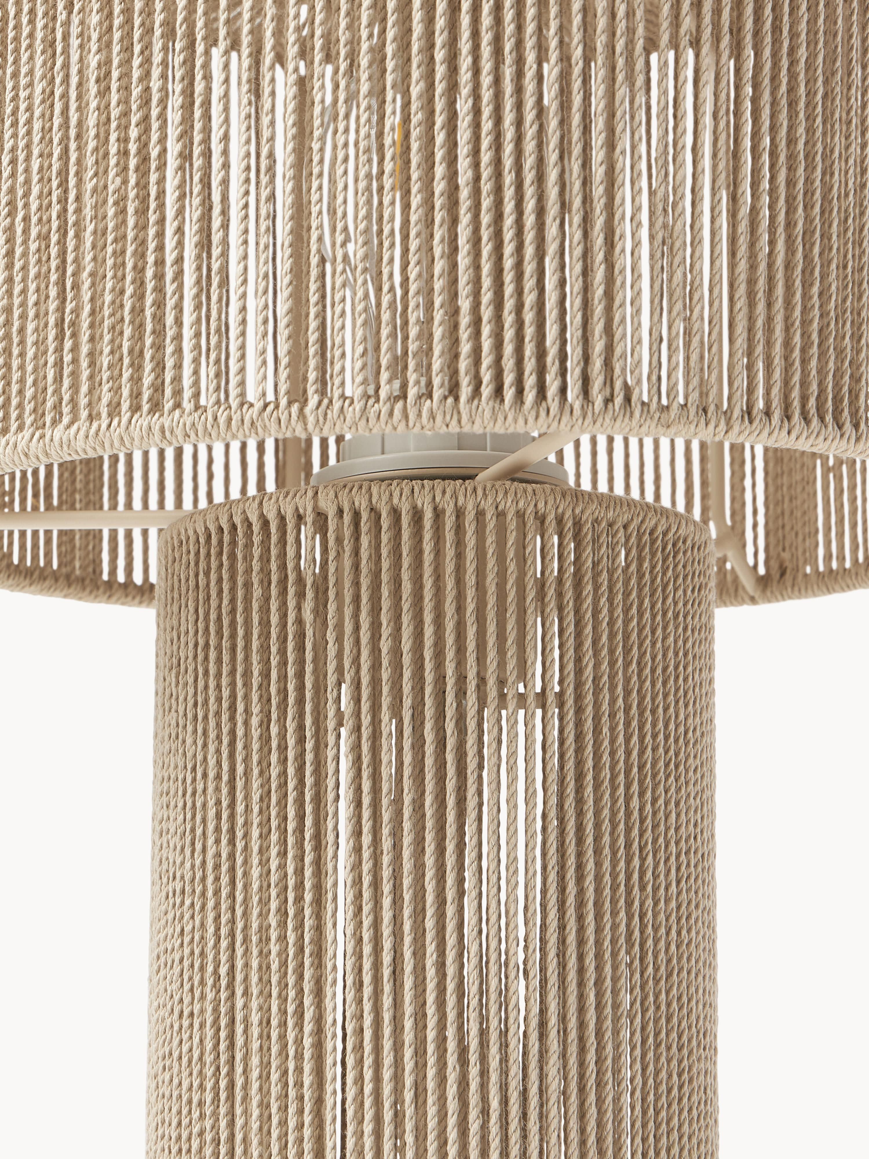 Lampe à poser en fils de lin Matias - Beige