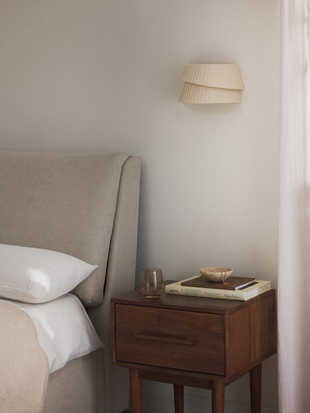 Applique avec abat-jour asymétrique Elfrad - Beige