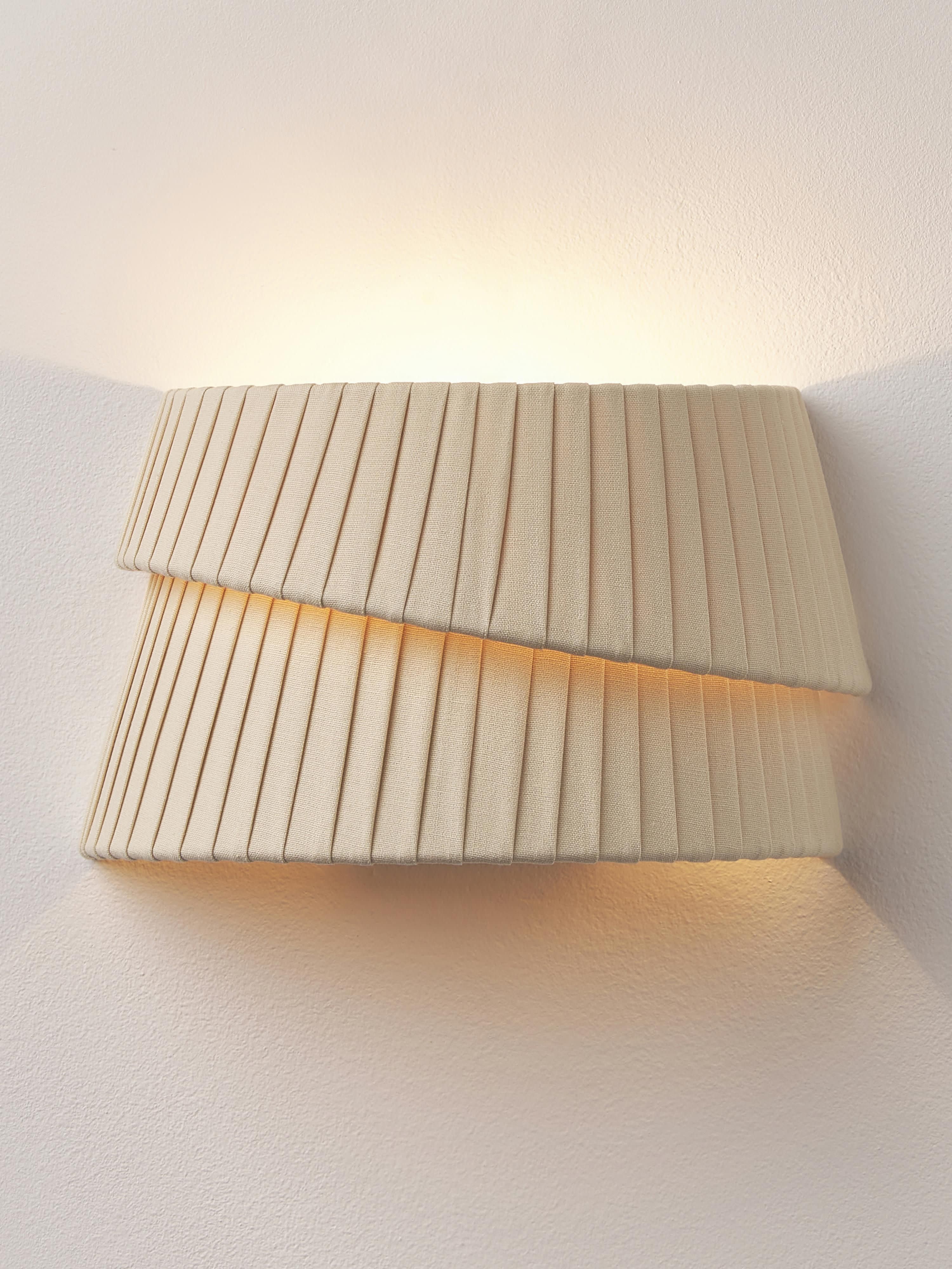 Applique avec abat-jour asymétrique Elfrad - Beige