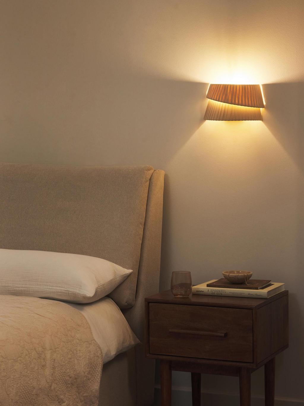 Applique avec abat-jour asymétrique Elfrad - Beige