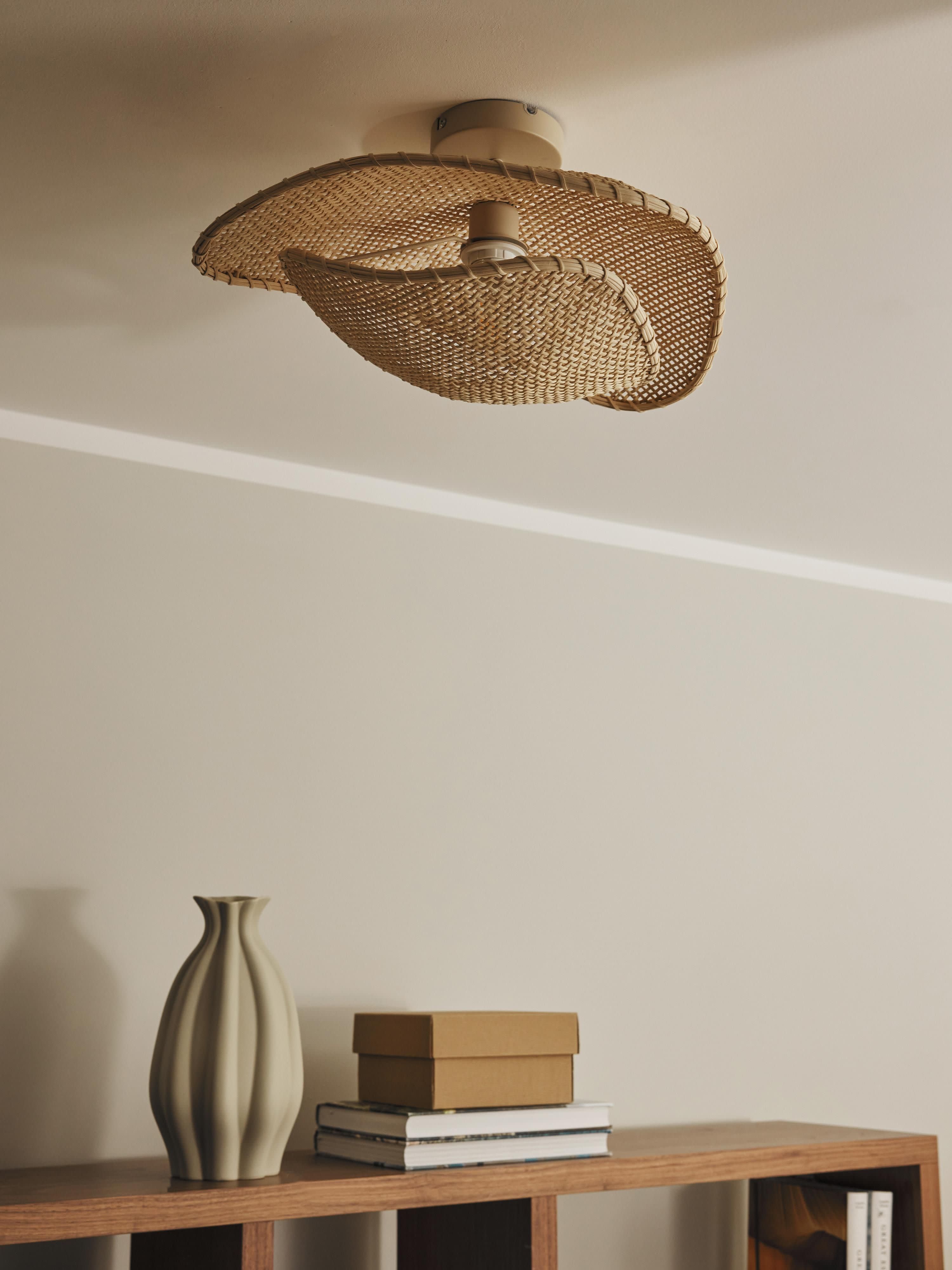 Plafonnier en rotin Tobbe - Beige