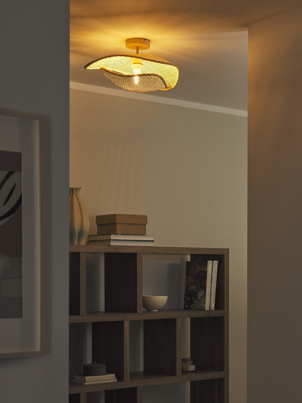 Plafonnier en rotin Tobbe - Beige