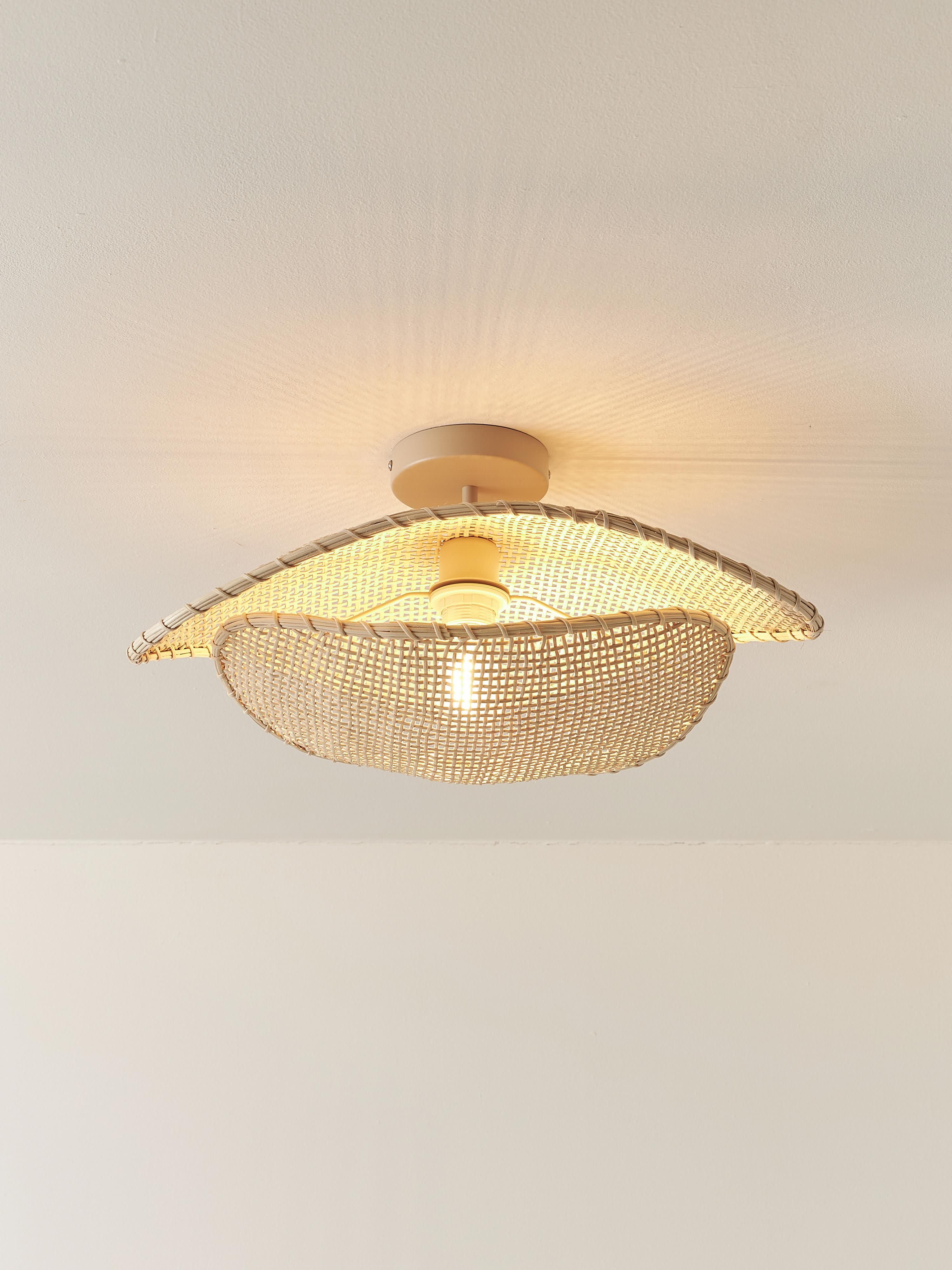 Plafonnier en rotin Tobbe - Beige