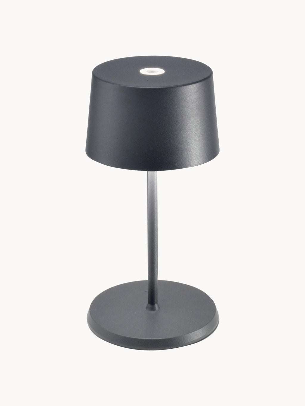 Lampe à poser LED mobile Olivia Mini Zion, intensité ajustable - Gris foncé