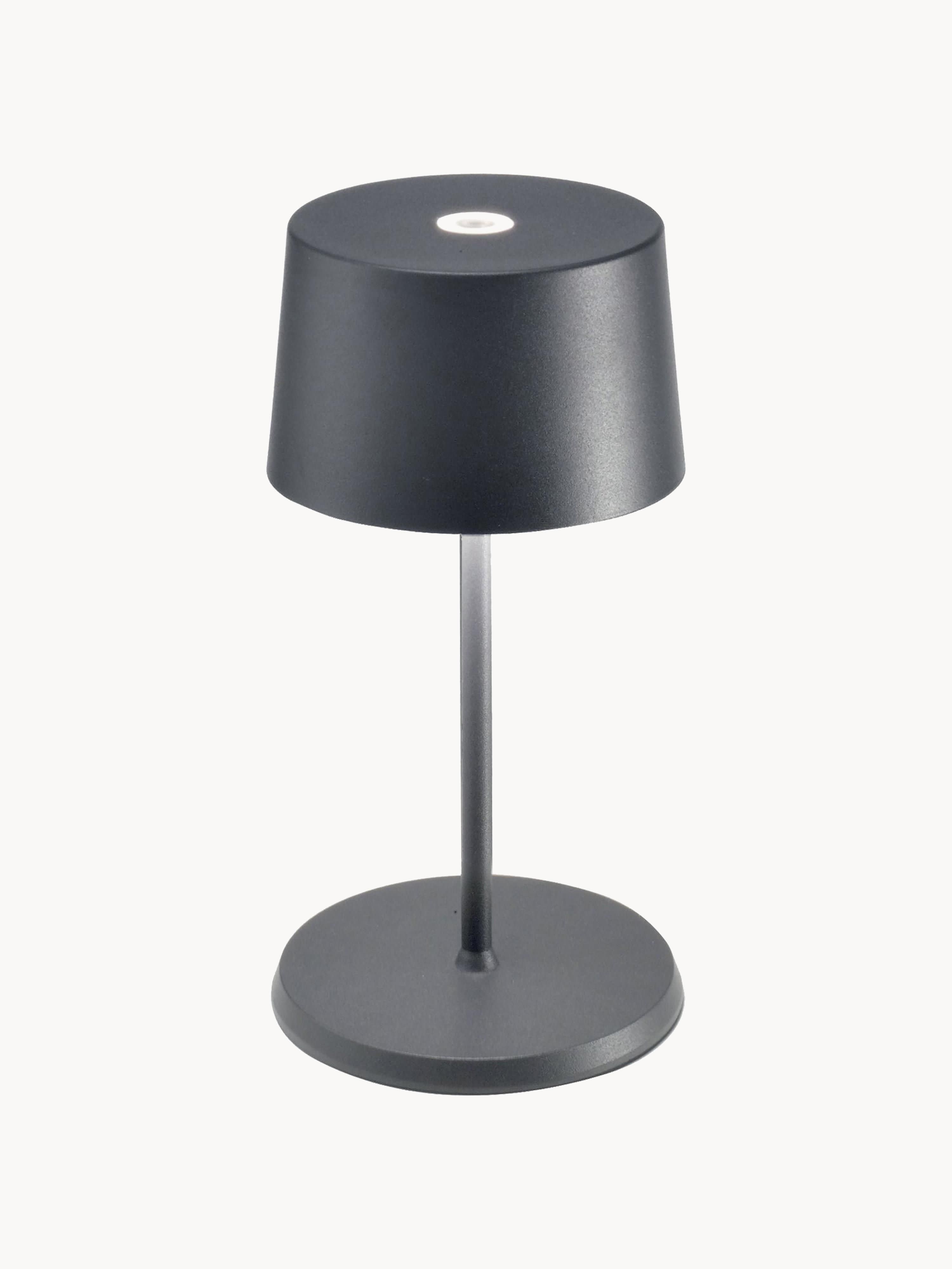 Lampe à poser LED mobile Olivia Mini Zion, intensité ajustable - Gris foncé