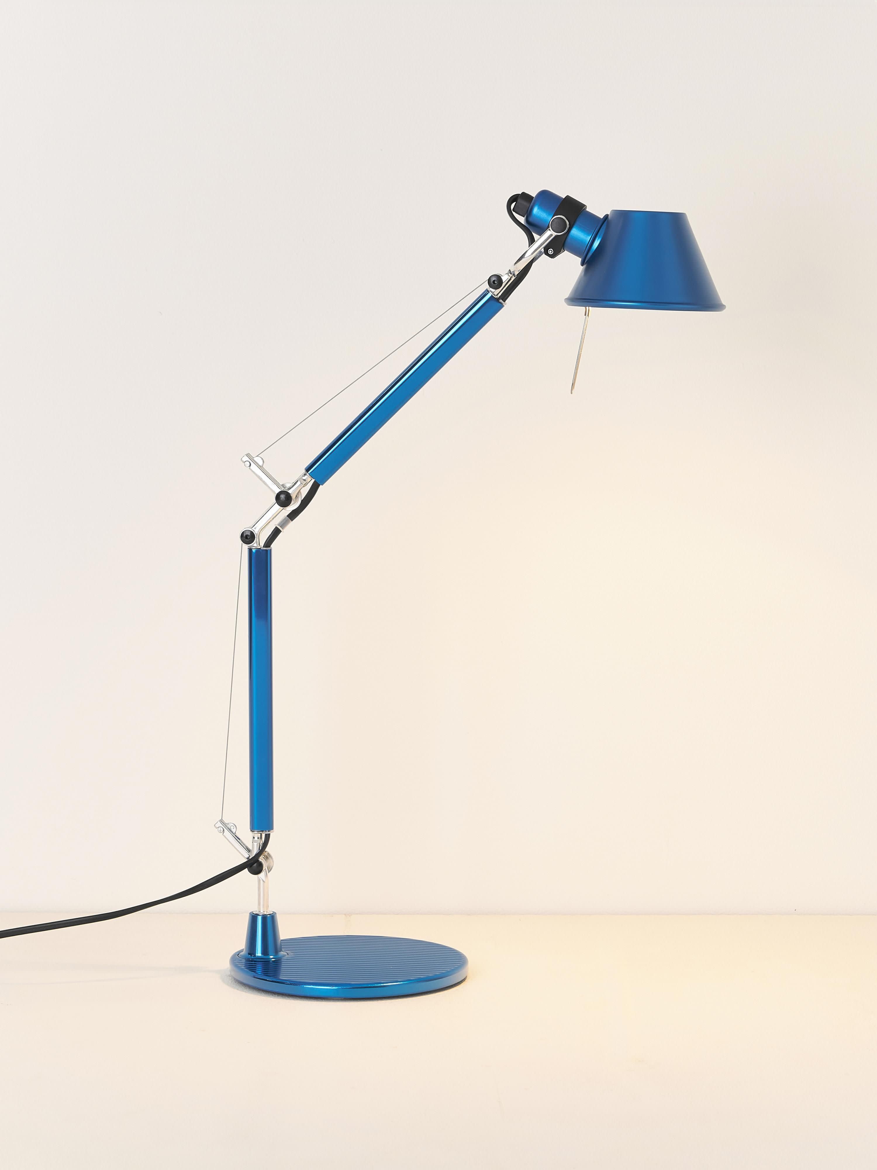 Lampe de bureau orientable Samuel - Bleu, mat