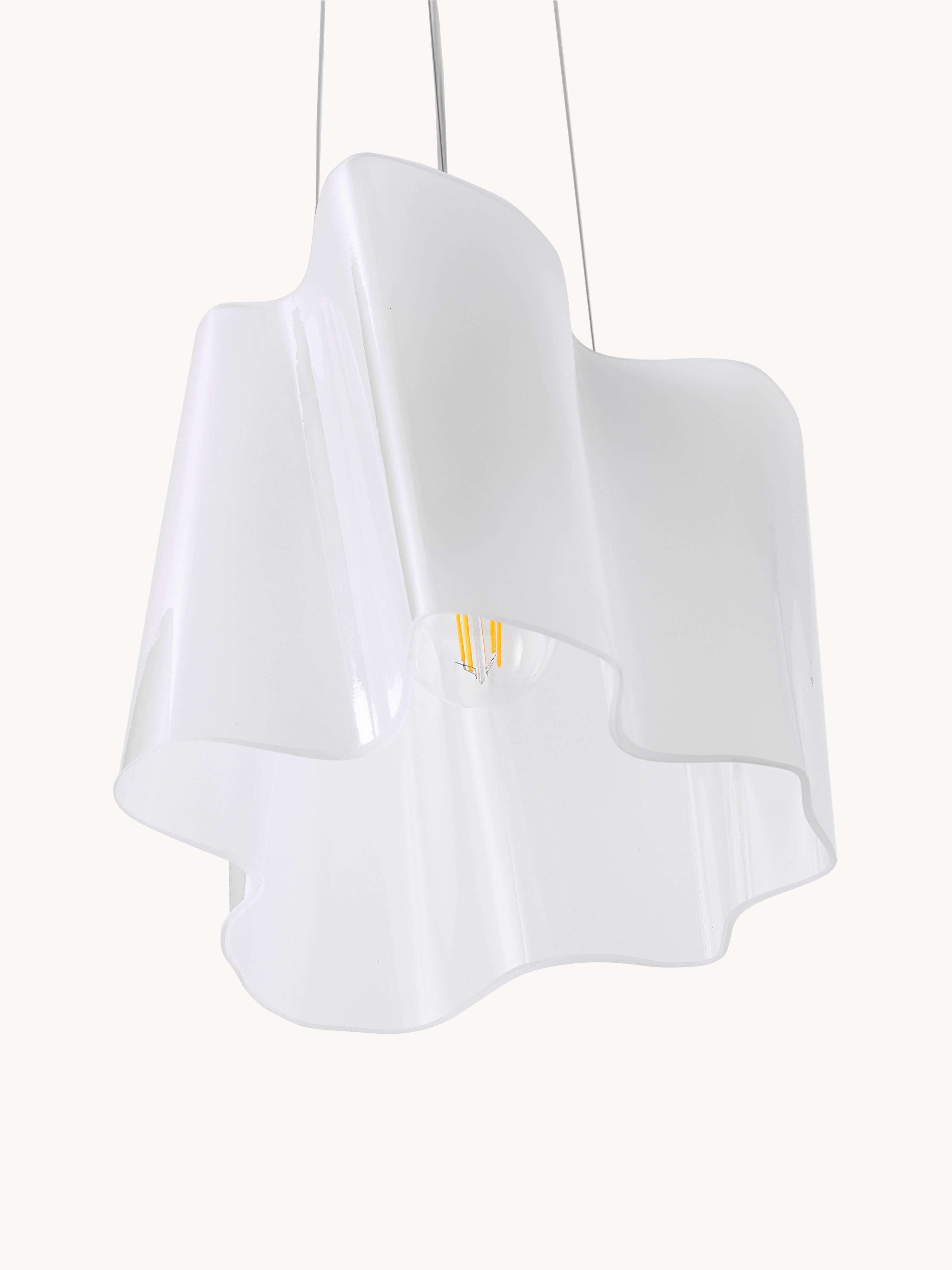 Suspension soufflée bouche Halden - Blanc, translucide