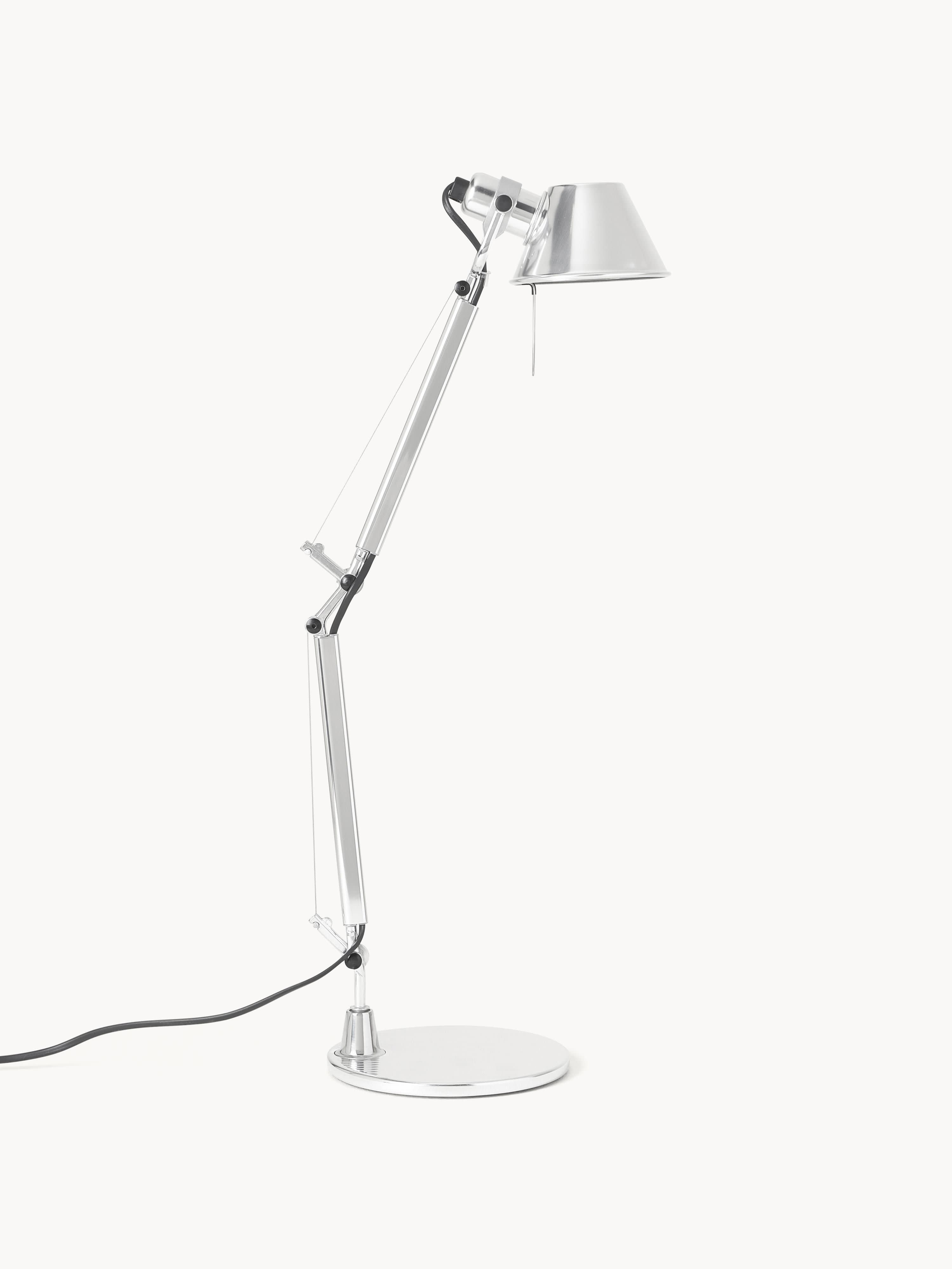Lampe de bureau orientable Samuel - Argenté, haute brillance