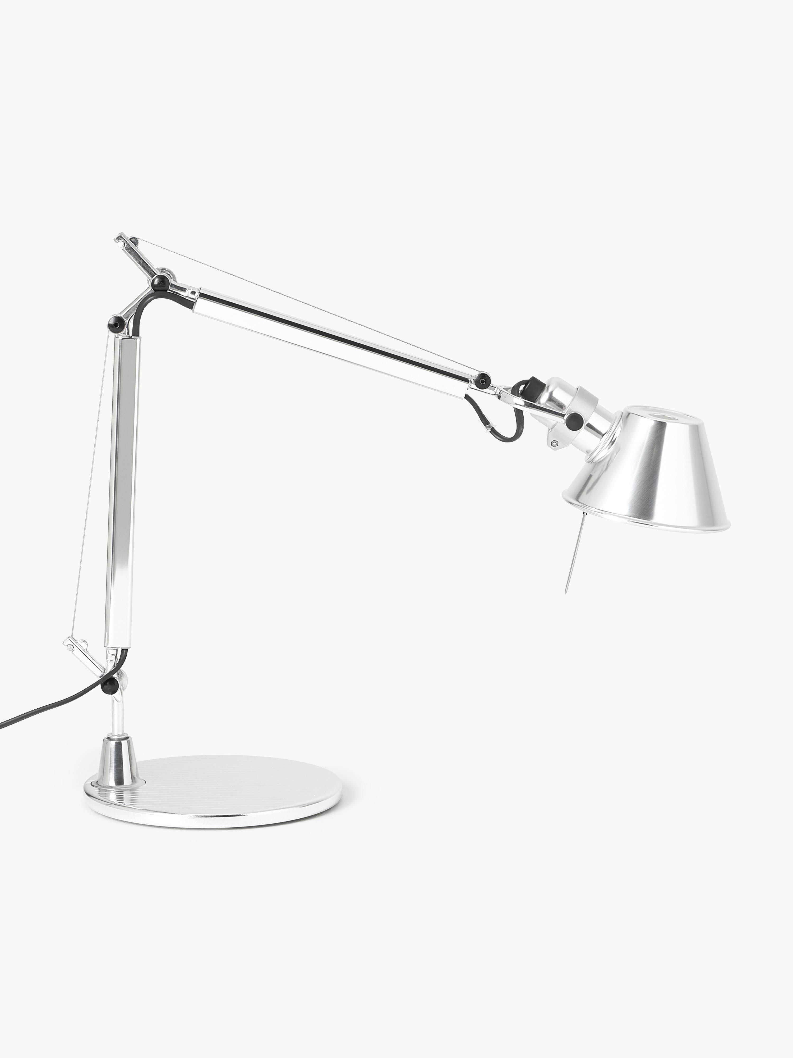 Lampe de bureau orientable Samuel - Argenté, haute brillance