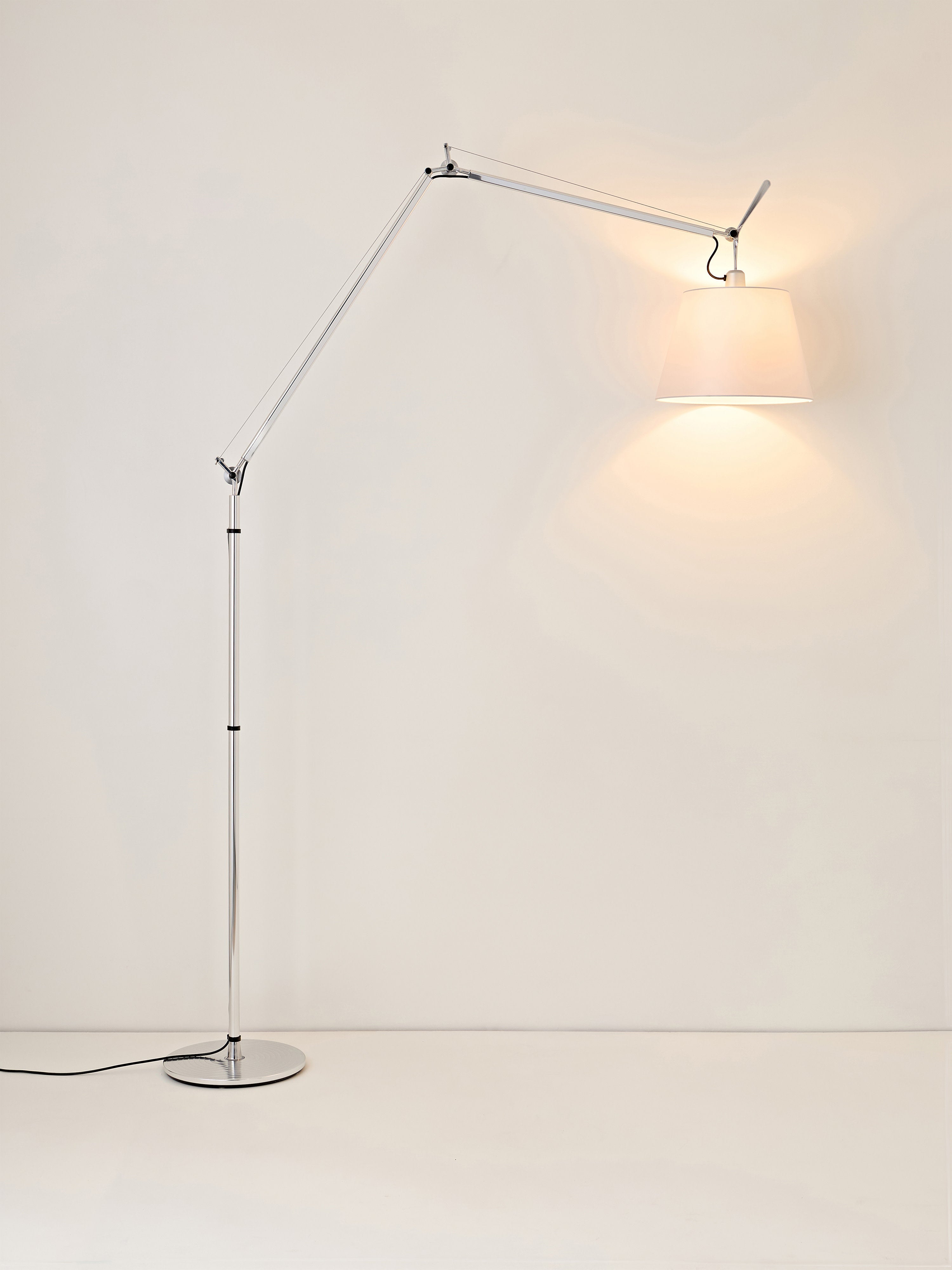 Grande liseuse orientable Earl - Jaune pâle, argenté