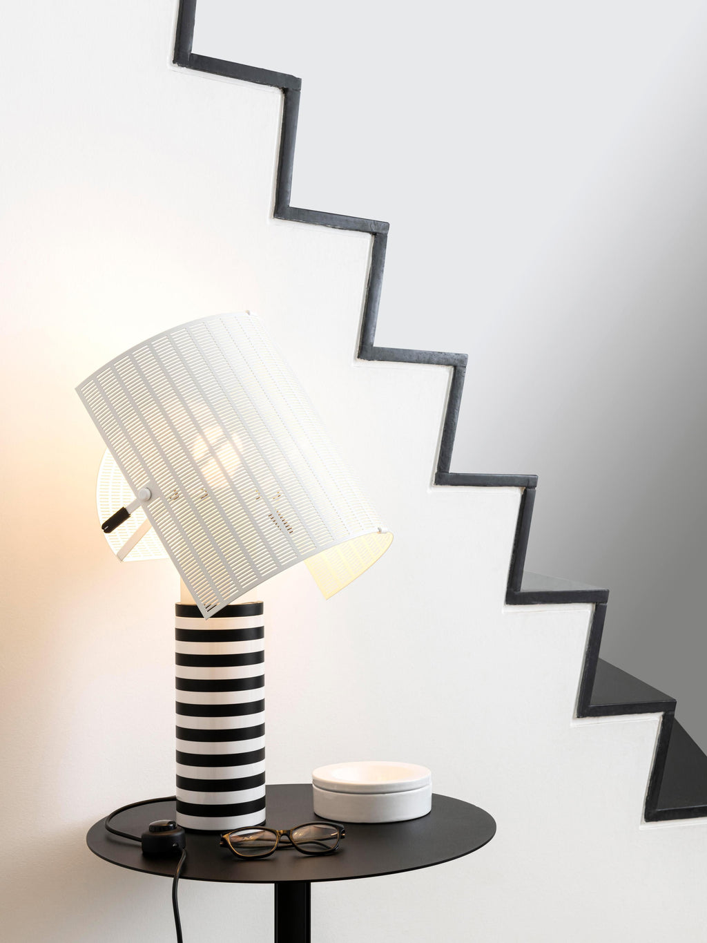 Grande lampe à poser Newton - Noir, blanc
