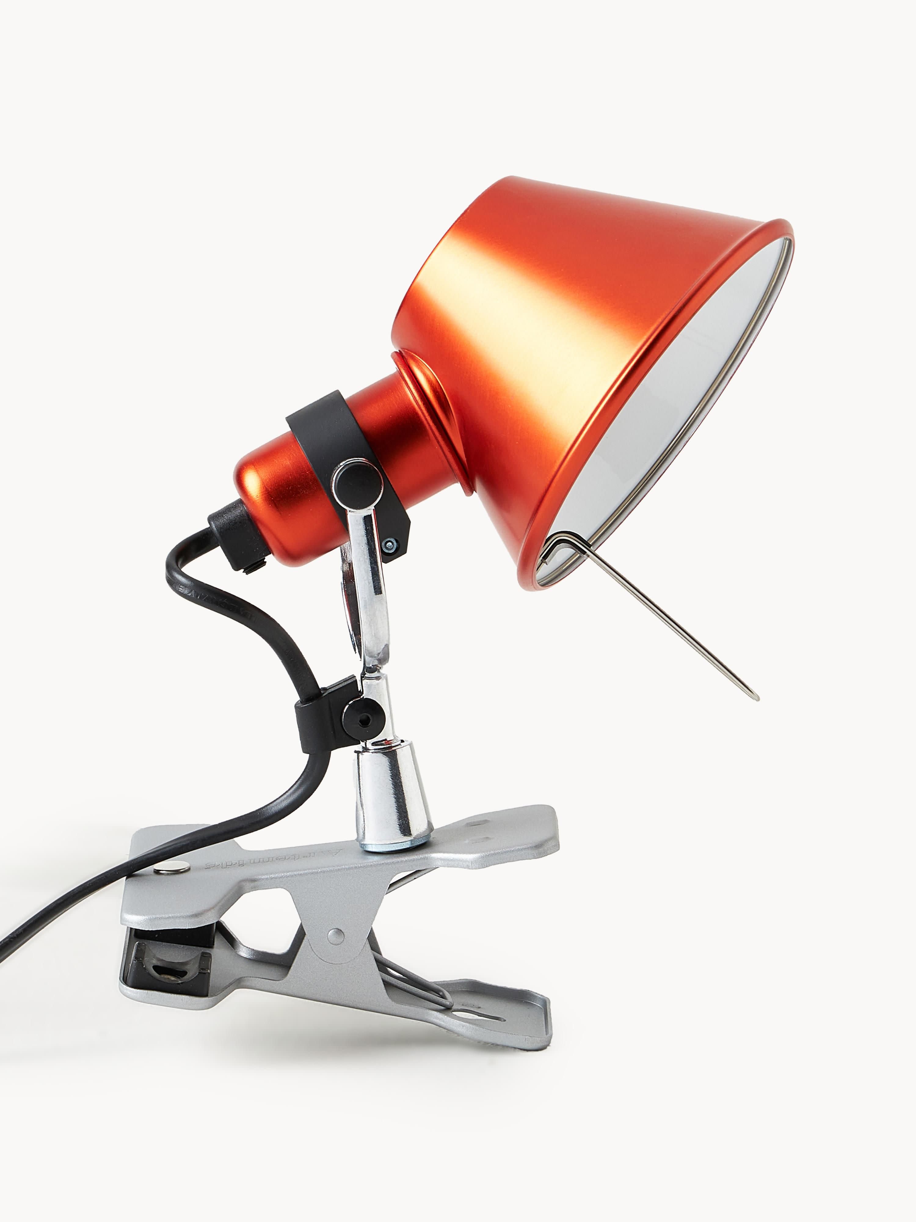 Petite lampe de bureau à pince Othar - Orange