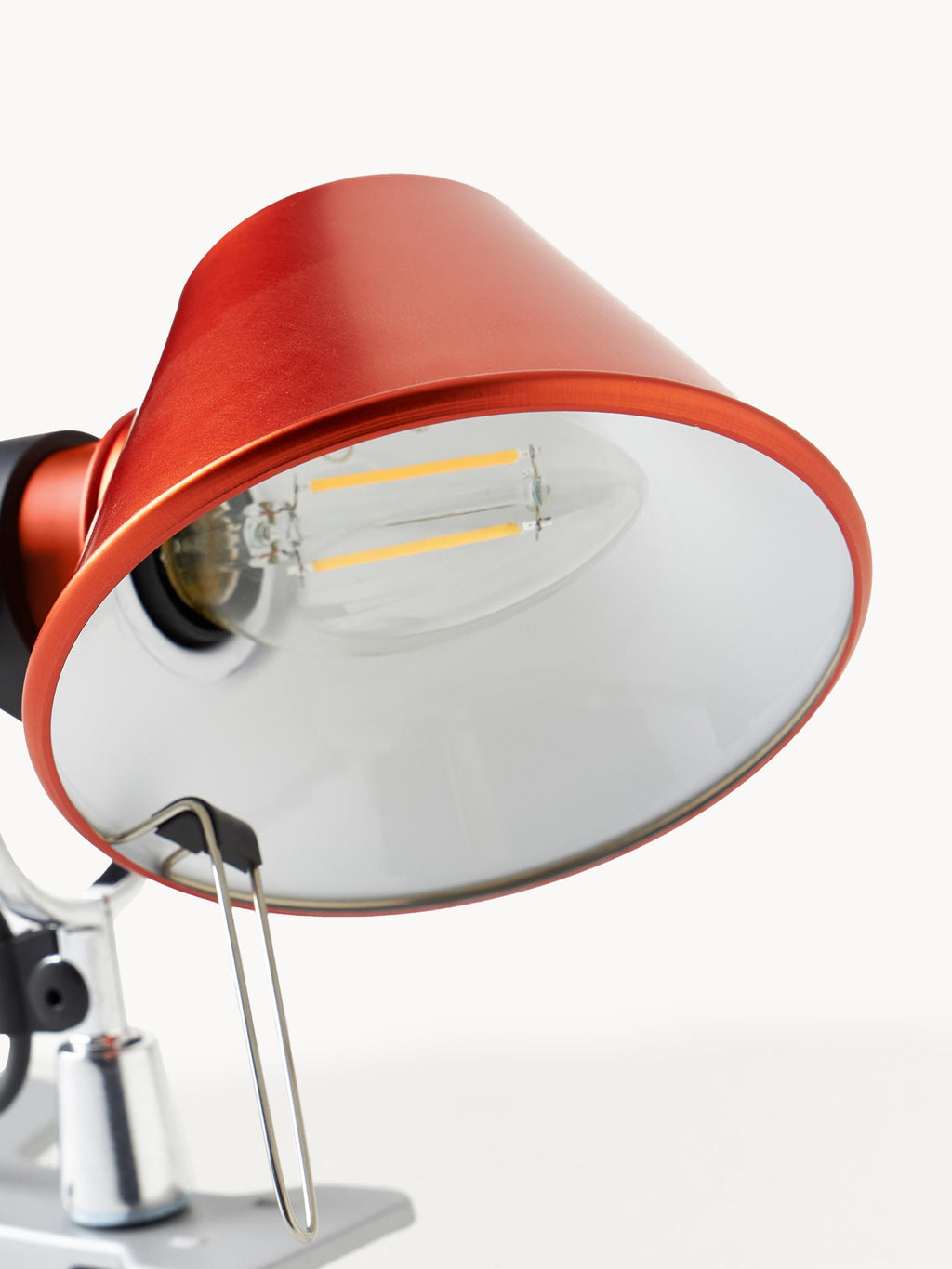 Petite lampe de bureau à pince Othar - Orange