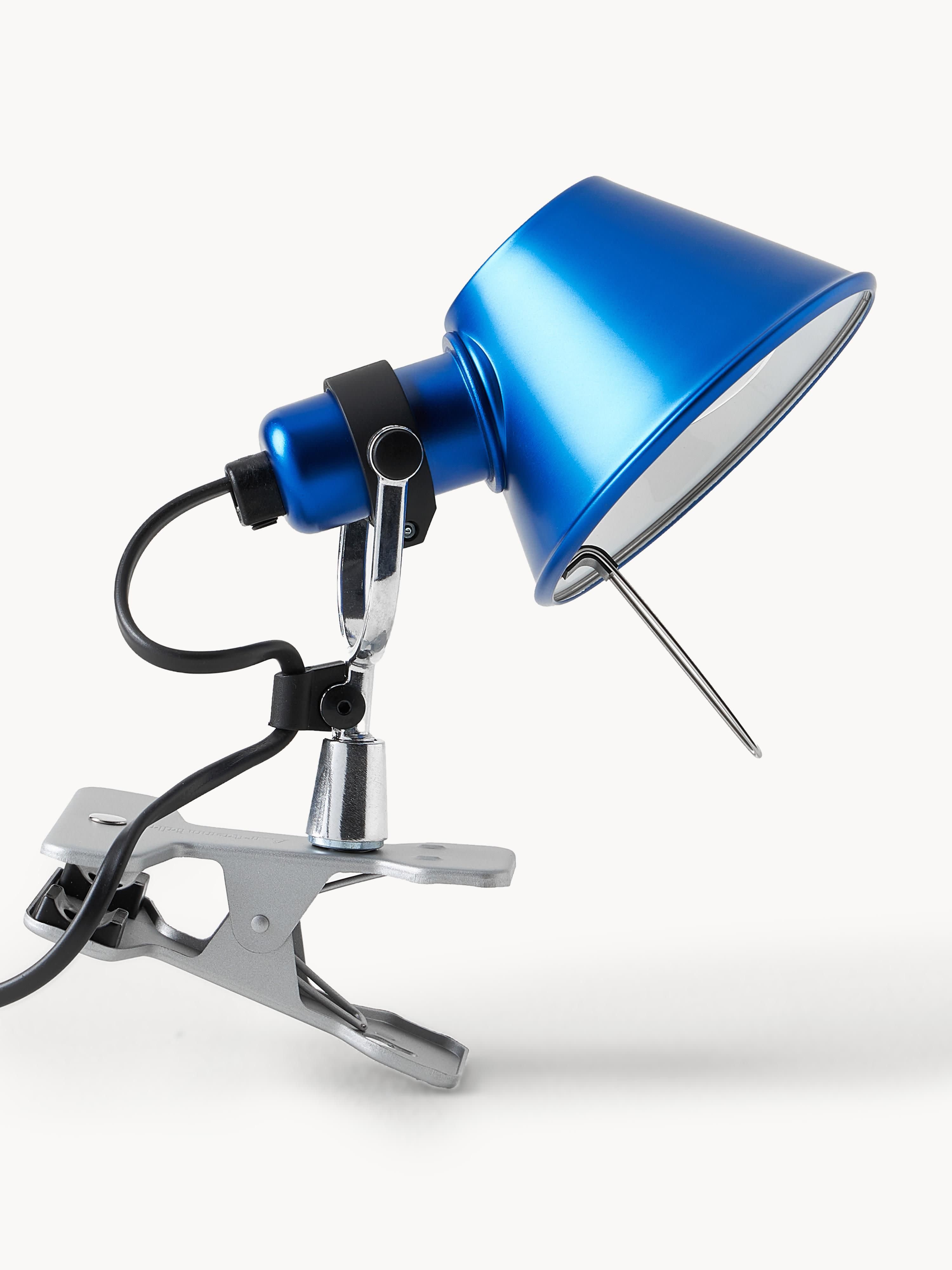 Petite lampe de bureau à pince Othar - Bleu