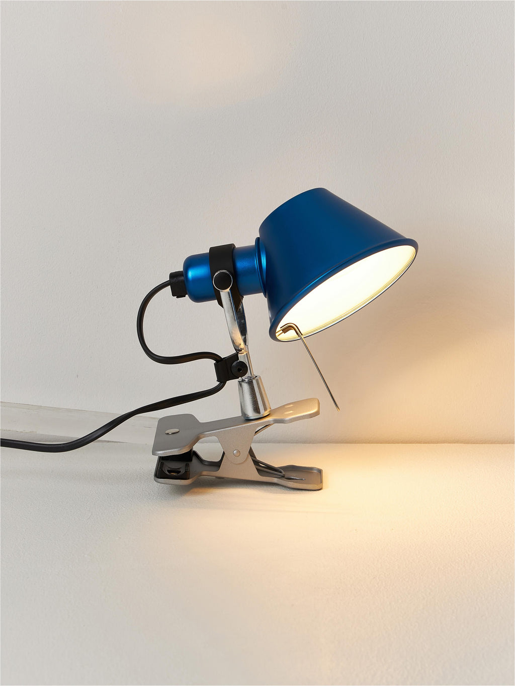 Petite lampe de bureau à pince Othar - Bleu