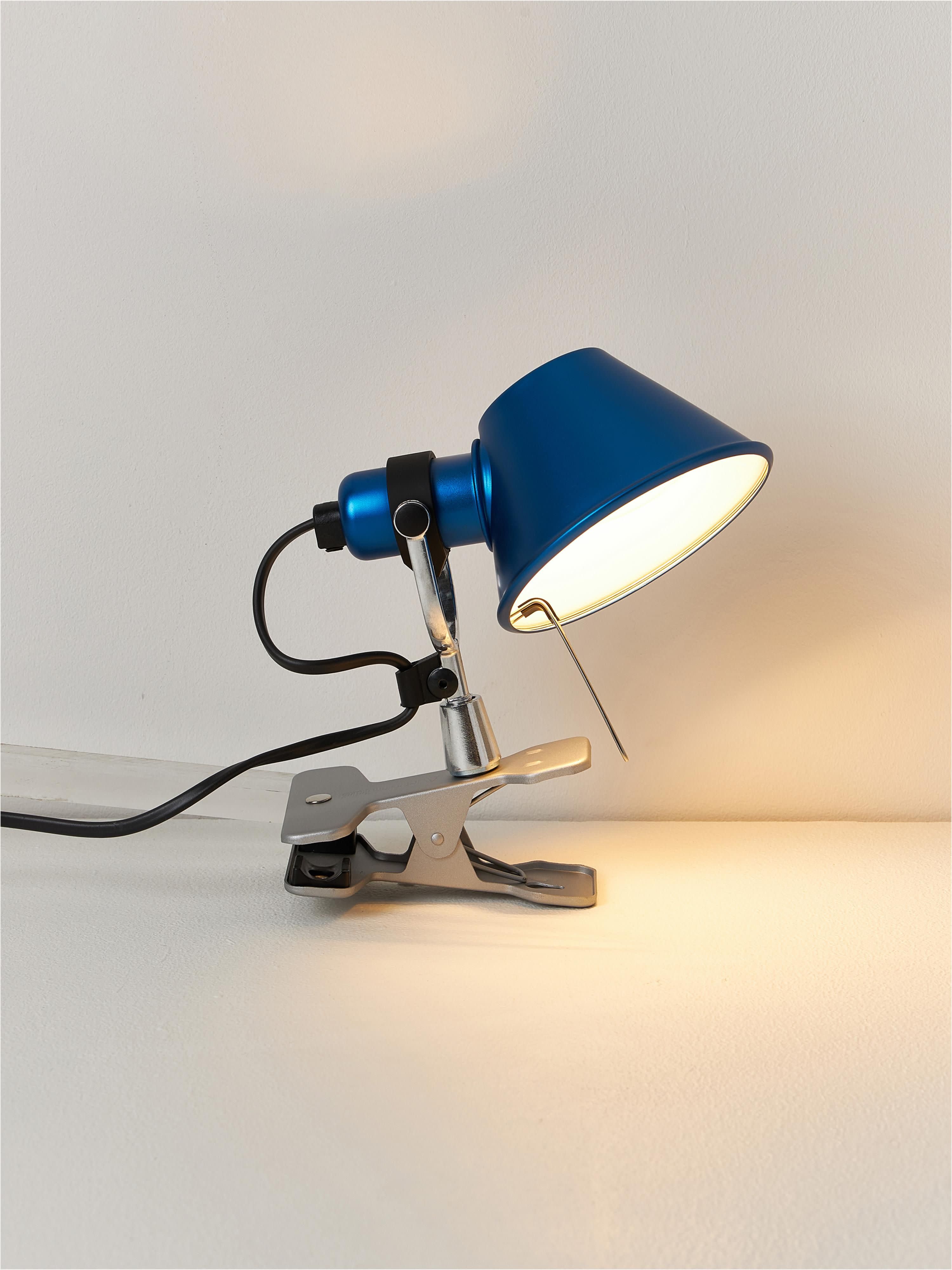Petite lampe de bureau à pince Othar - Bleu