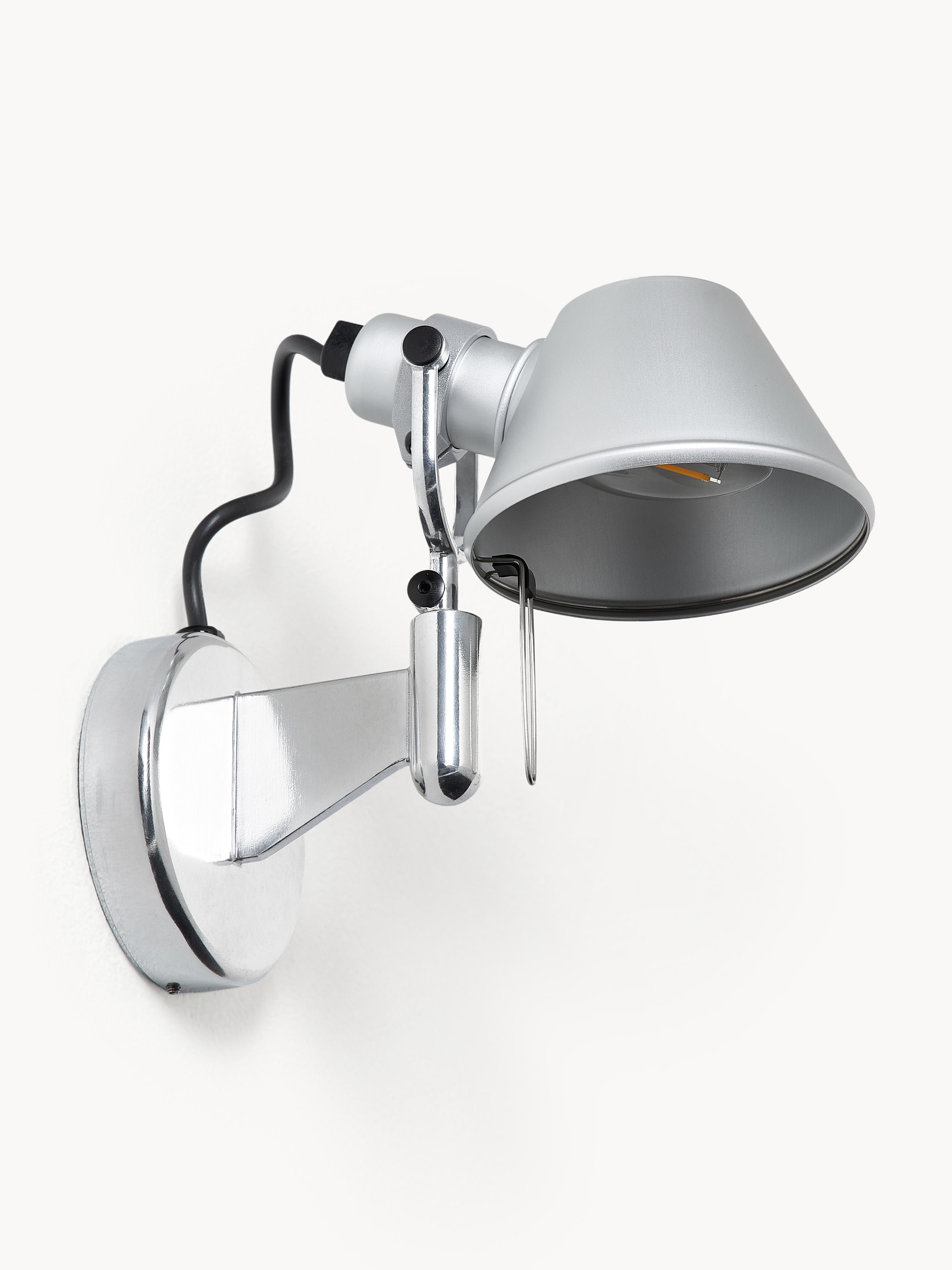 Spot mural Ruben, réglable - Argenté