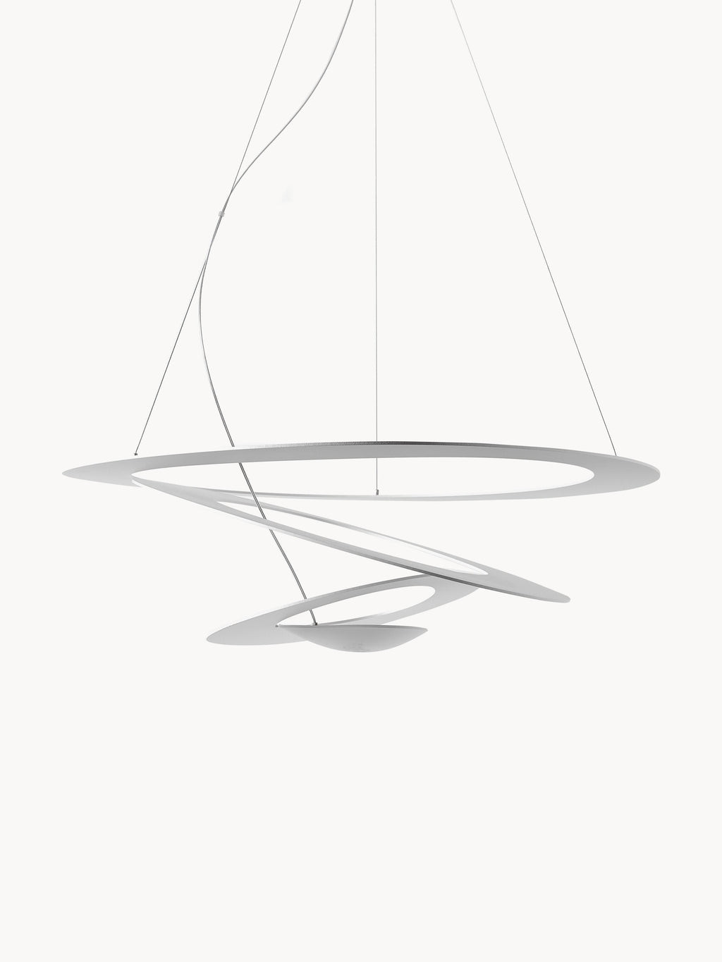 Grande suspension Jareth, larg. 97 cm - Blanc