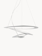 Grande suspension Jareth, larg. 97 cm - Blanc