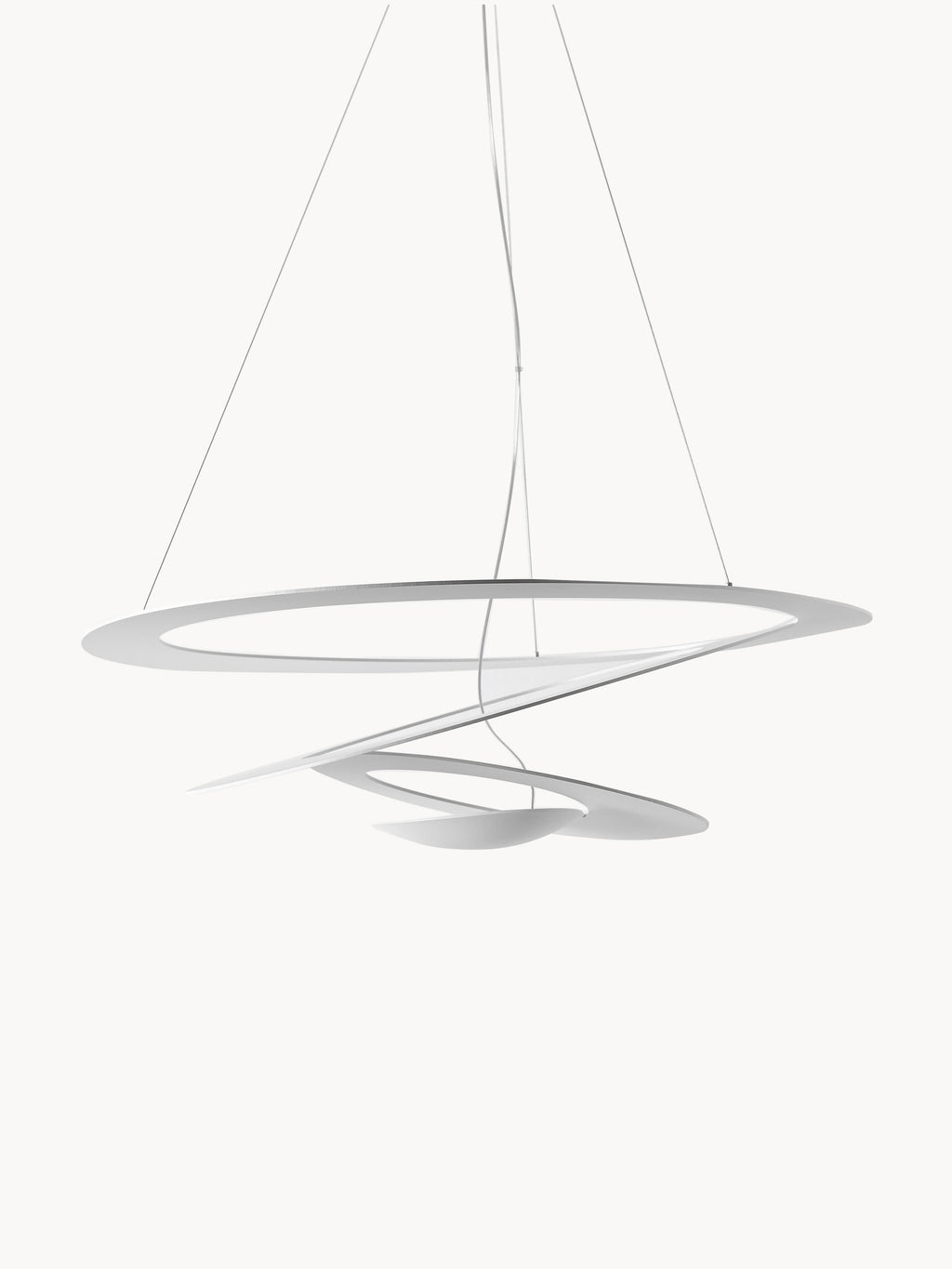 Grande suspension Jareth, larg. 97 cm - Blanc