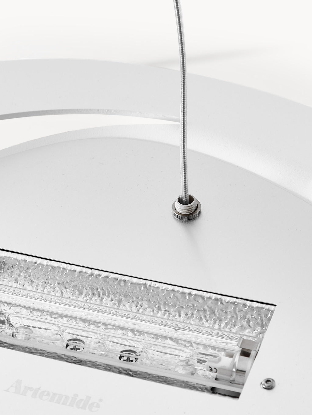 Grande suspension Jareth, larg. 97 cm - Blanc