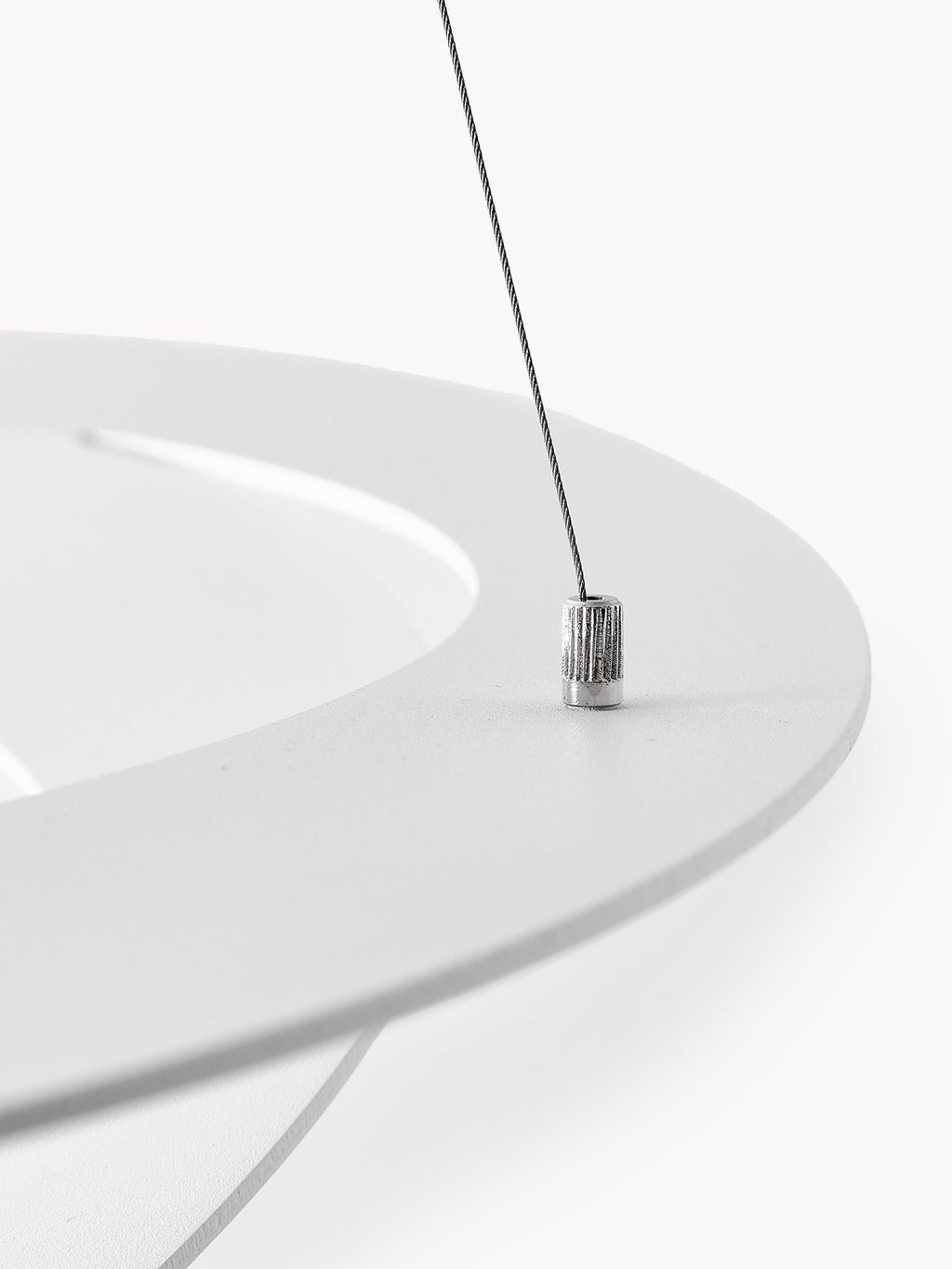 Grande suspension Jareth, larg. 97 cm - Blanc