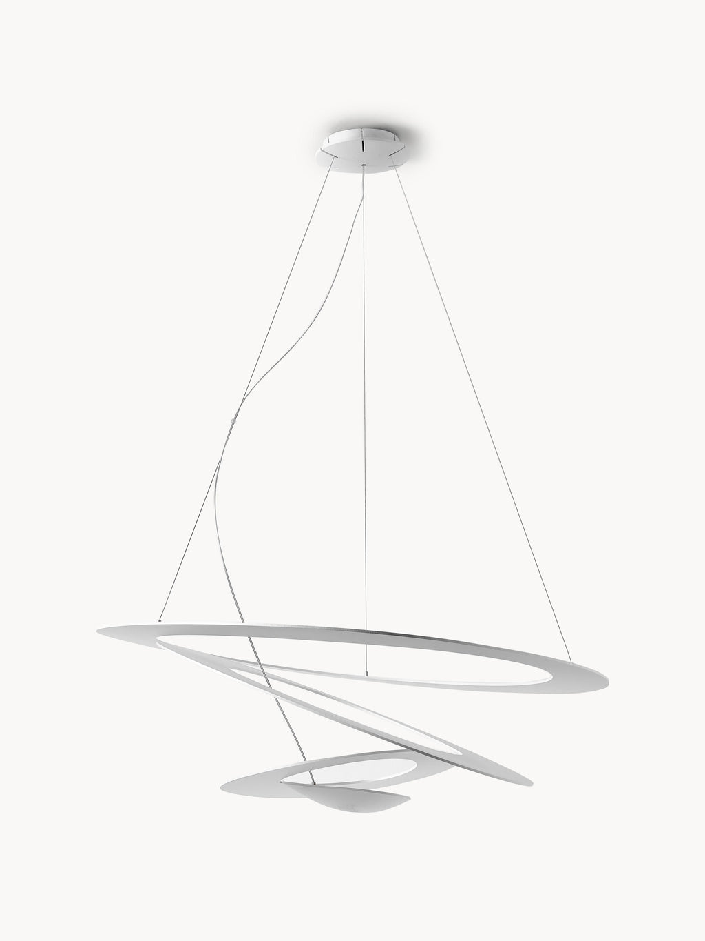 Grande suspension Jareth, larg. 97 cm - Blanc