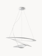 Grande suspension Jareth, larg. 97 cm - Blanc