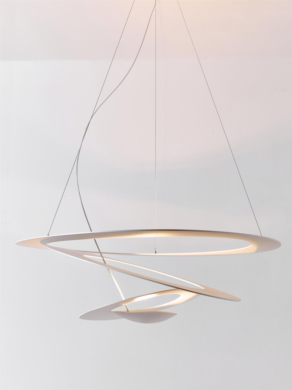 Grande suspension Jareth, larg. 97 cm - Blanc