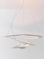Grande suspension Jareth, larg. 97 cm - Blanc
