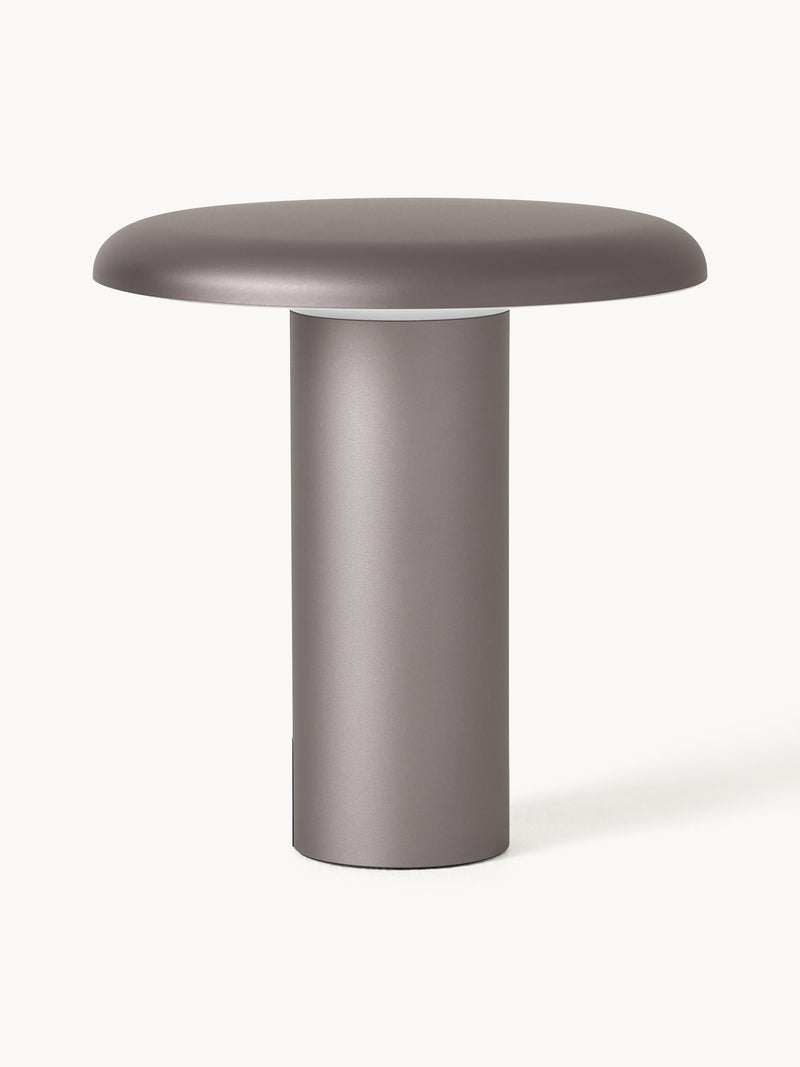 Petite lampe à poser LED mobile Jagger, intensité ajustable - Taupe