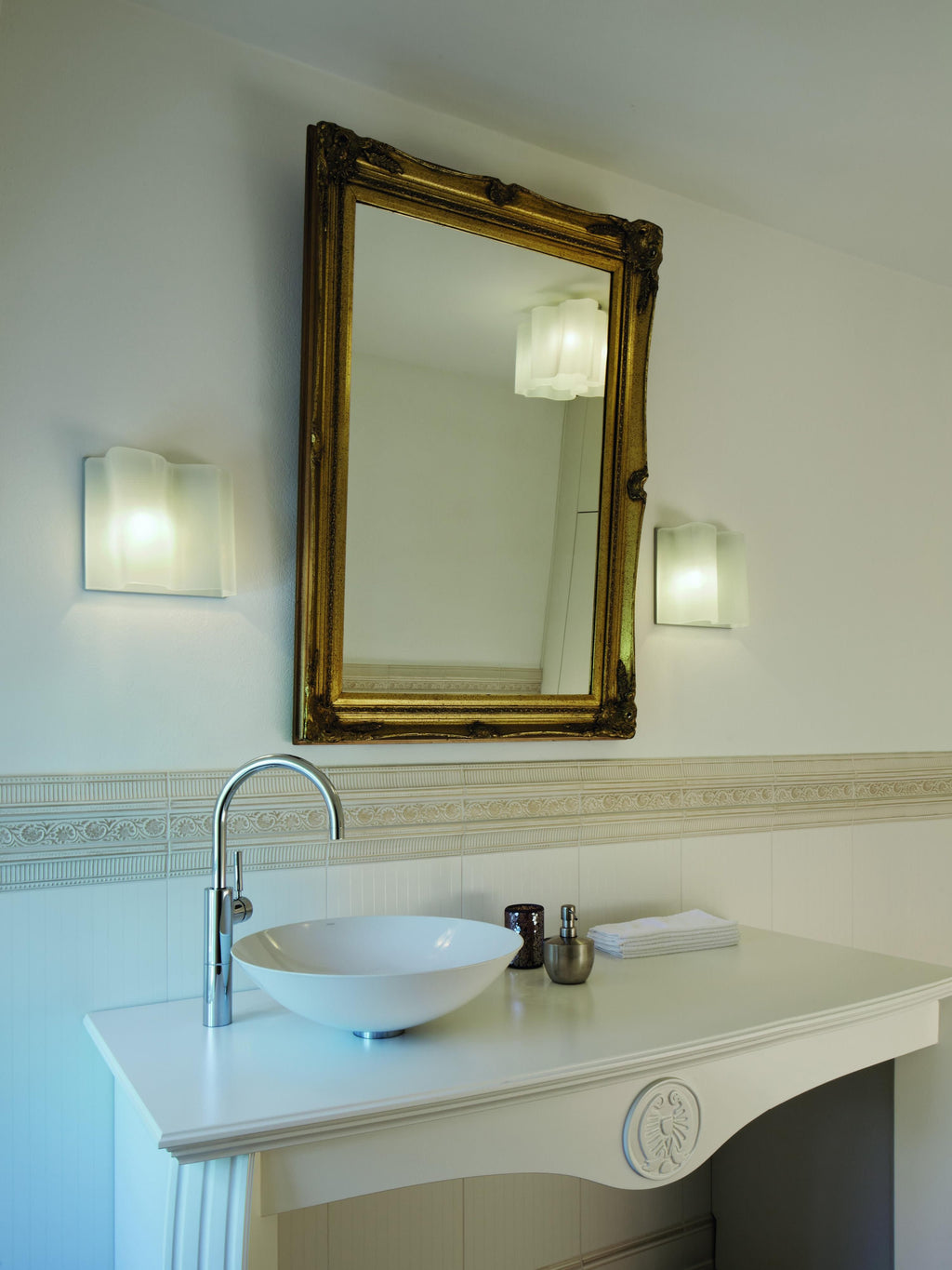 Applique murale soufflée bouche Halden - Transparent