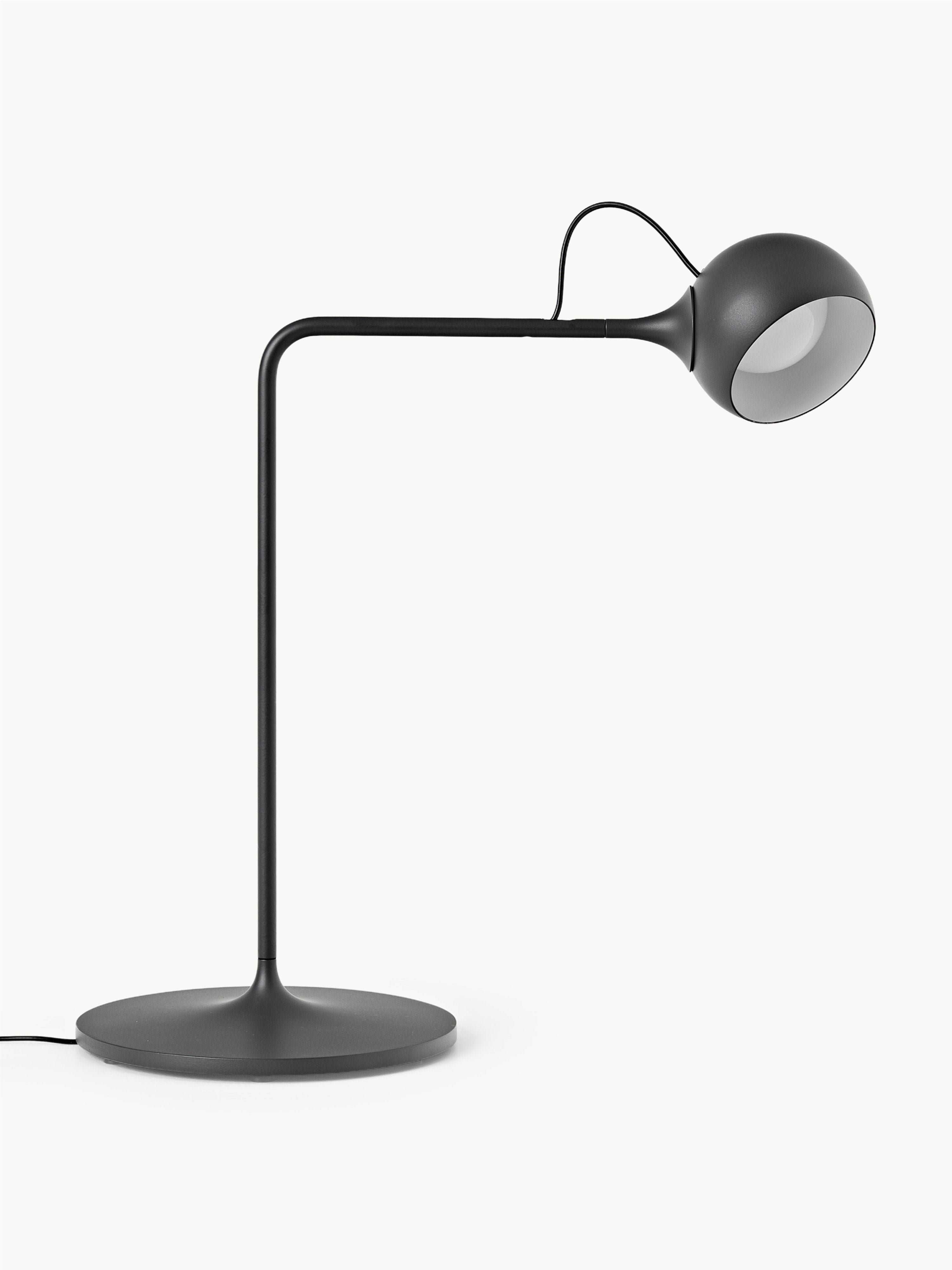 Lampe de bureau LED orientable Herman, intensité ajustable - Gris foncé