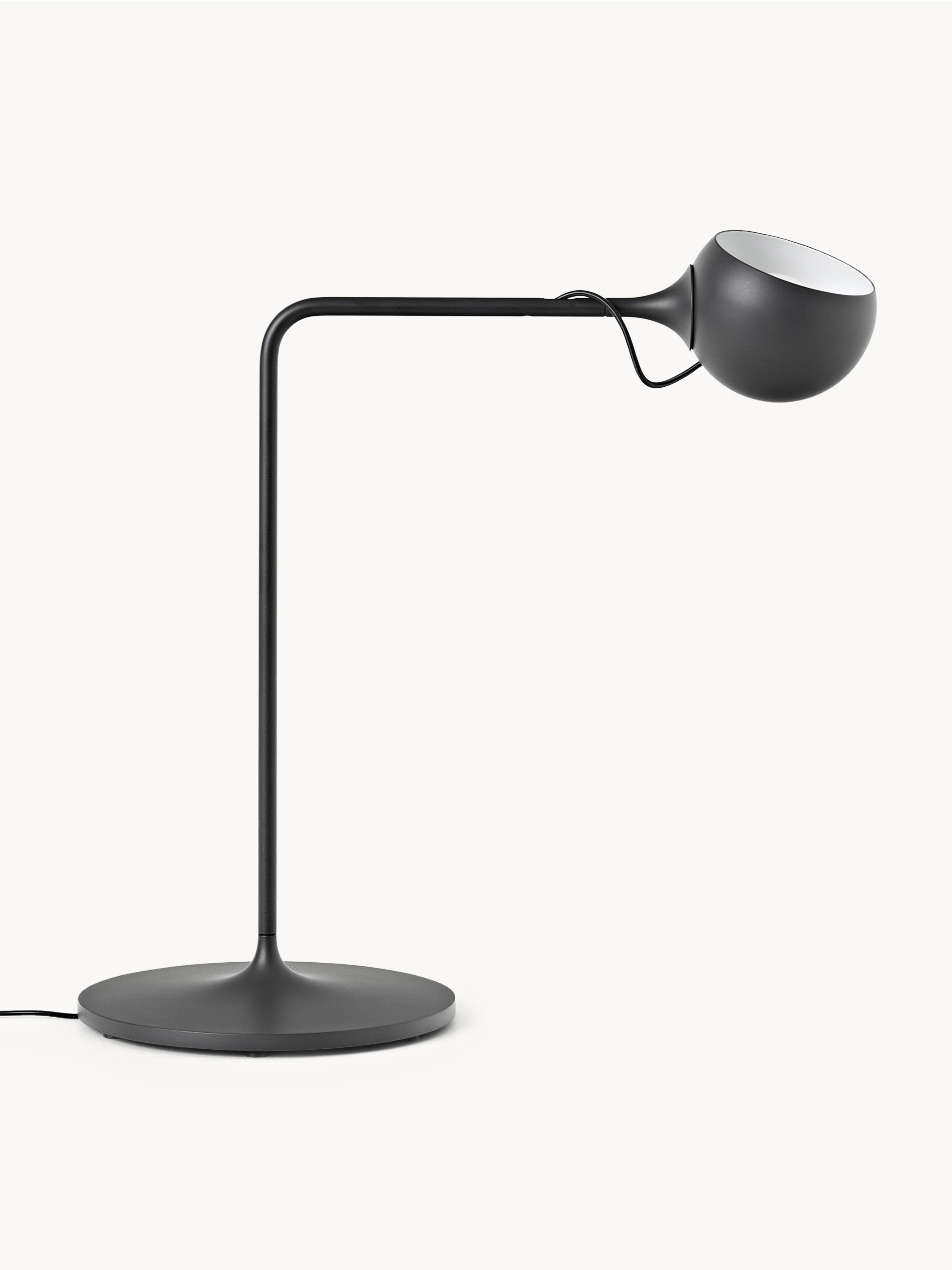Lampe de bureau LED orientable Herman, intensité ajustable - Gris foncé