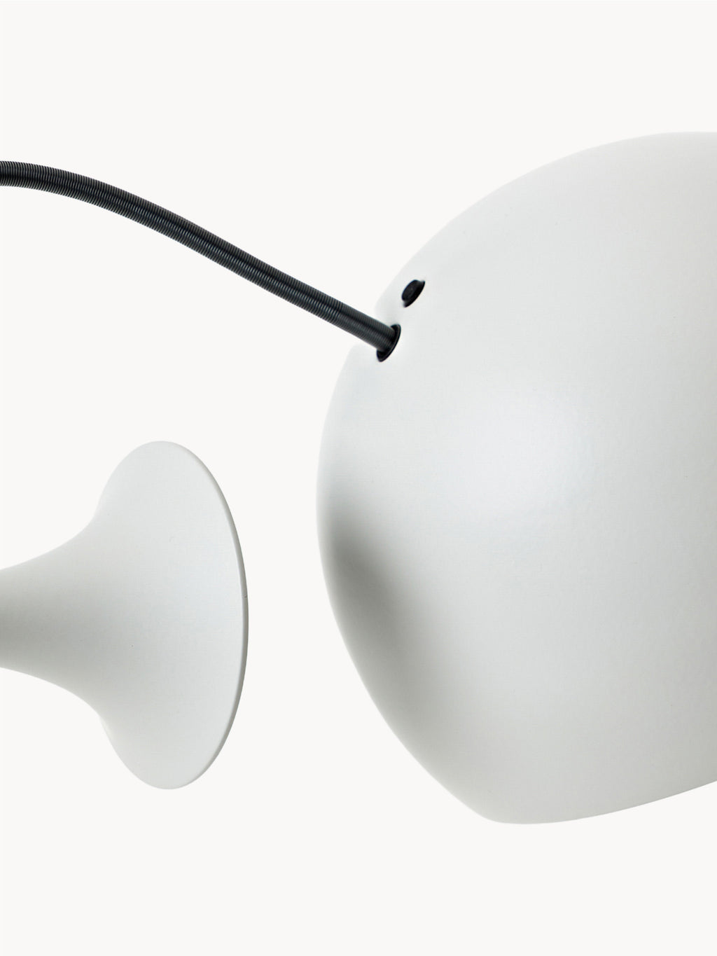 Petite liseuse LED orientable Herman, intensité ajustable - Grège