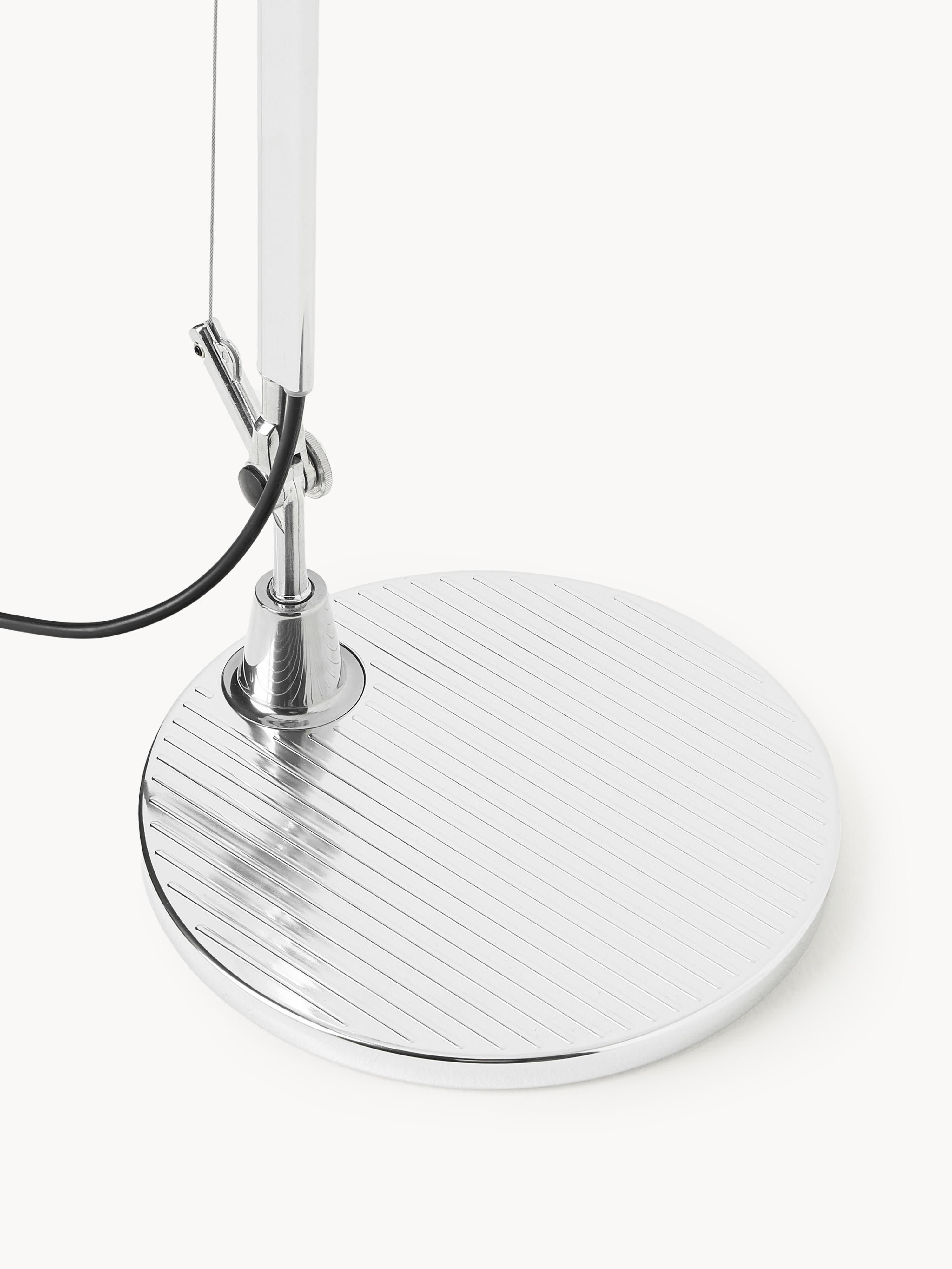 Grande lampe de bureau orientable Ewing - Argenté, blanc cassé