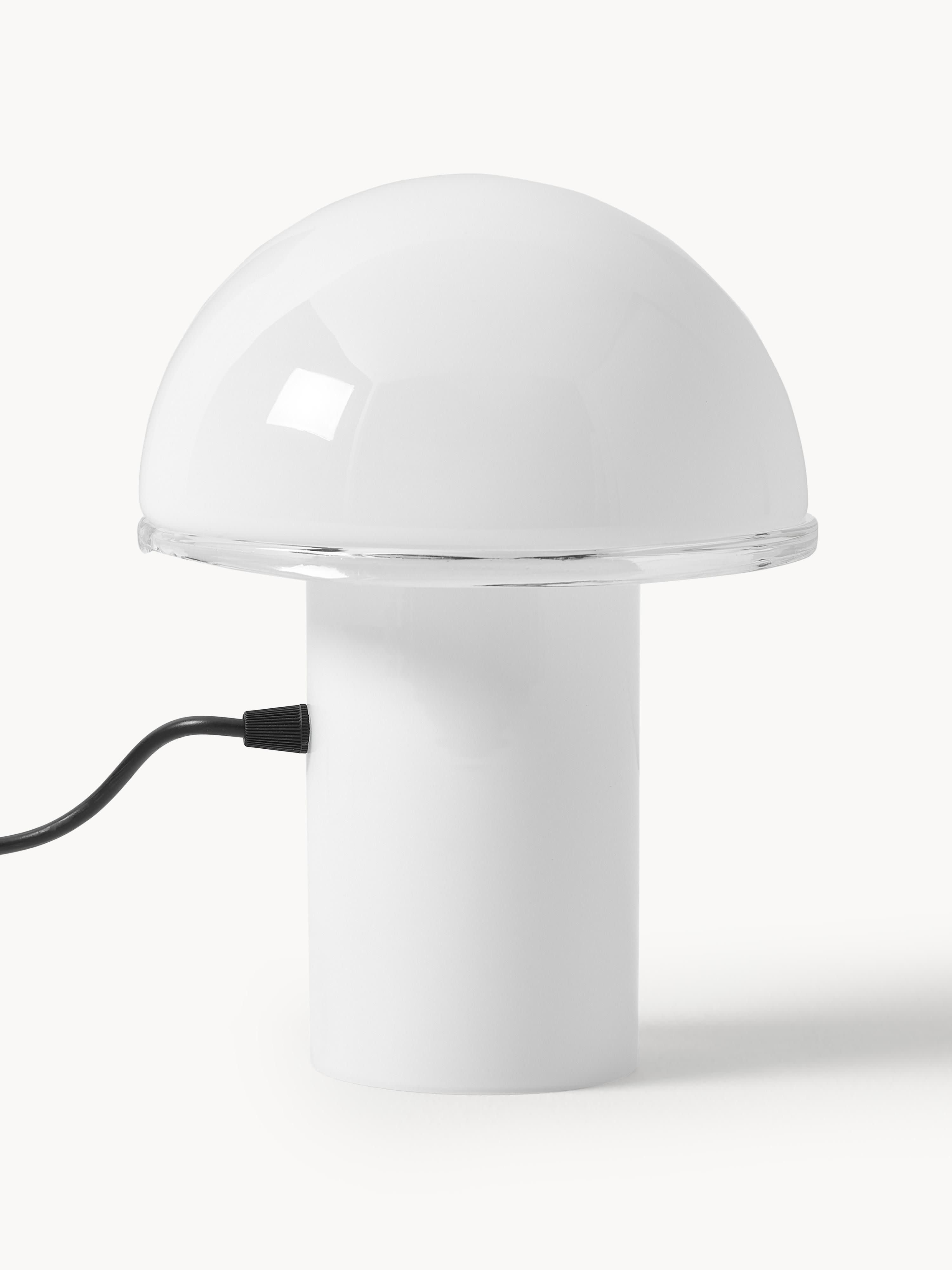 Petite lampe à poser soufflée bouche Tyko - Blanc
