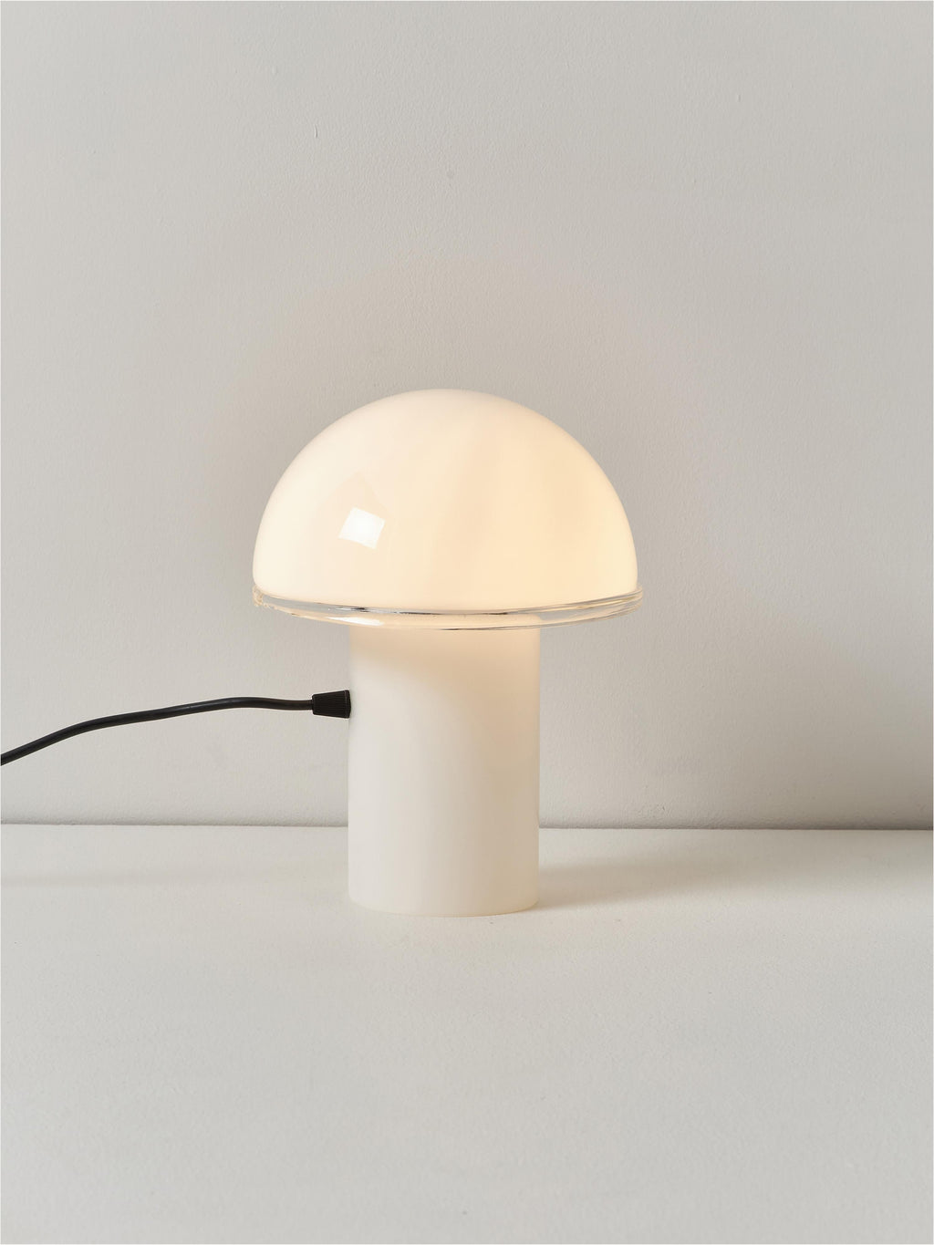 Petite lampe à poser soufflée bouche Tyko - Blanc