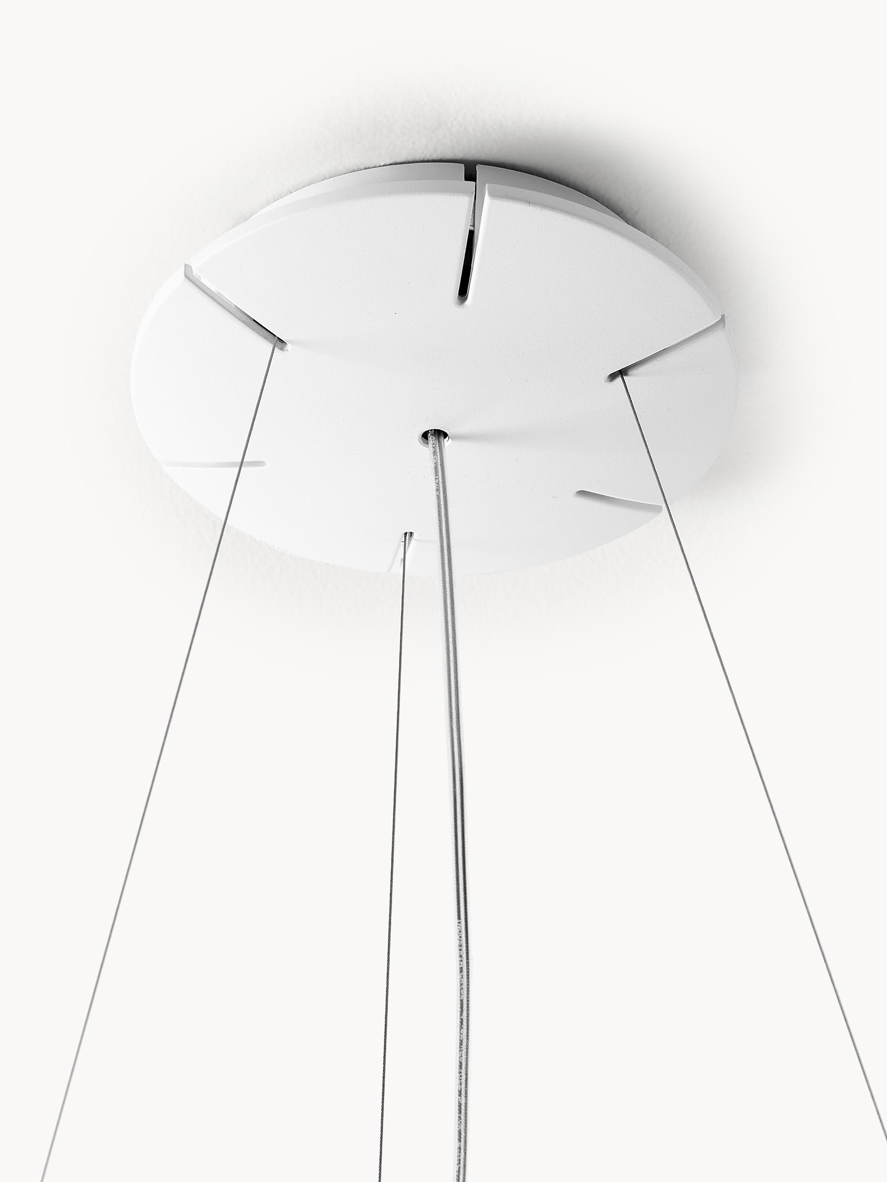 Grande suspension Bodin, larg. 69 cm - Blanc