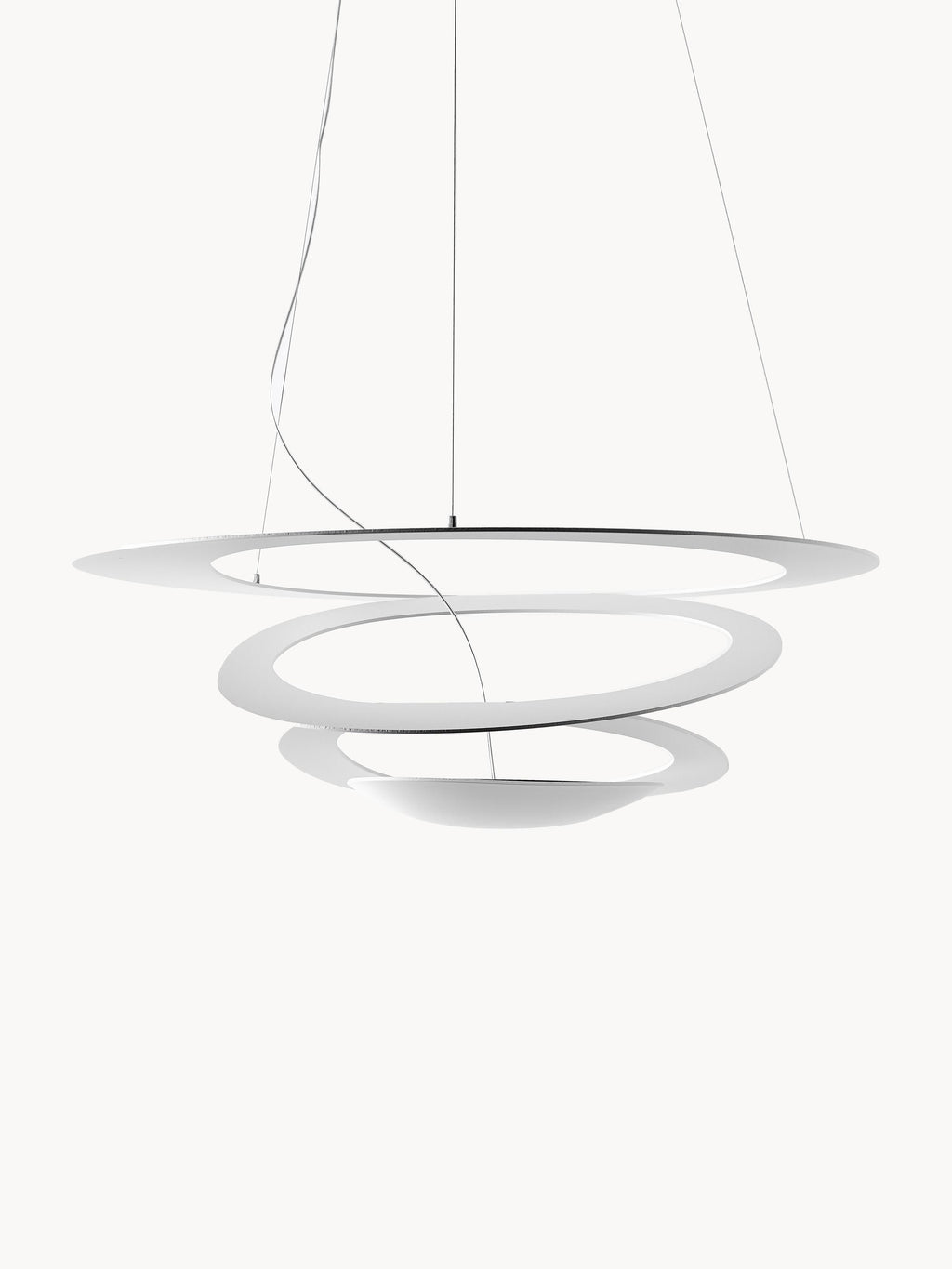 Grande suspension Bodin, larg. 69 cm - Blanc