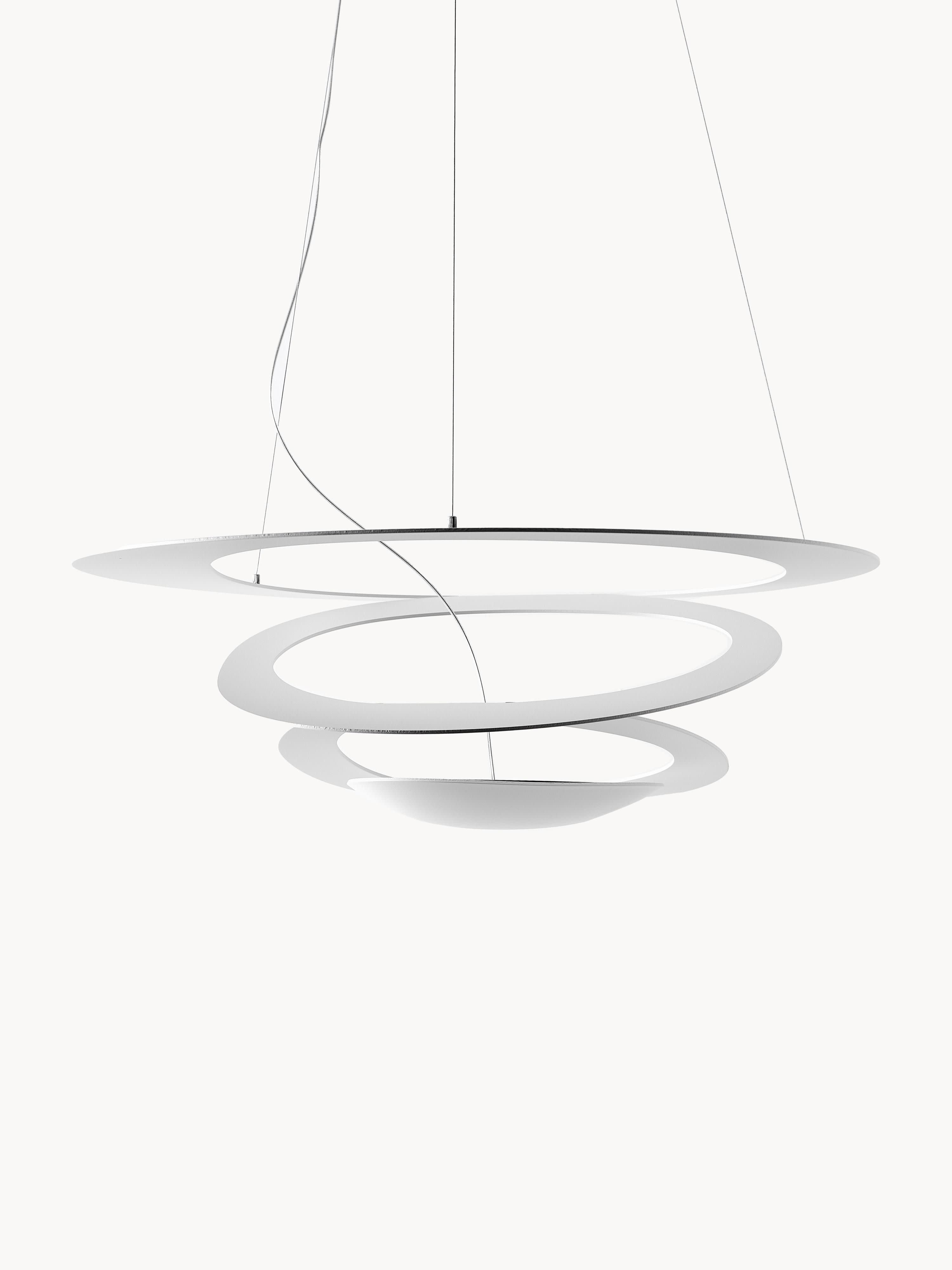 Grande suspension Bodin, larg. 69 cm - Blanc