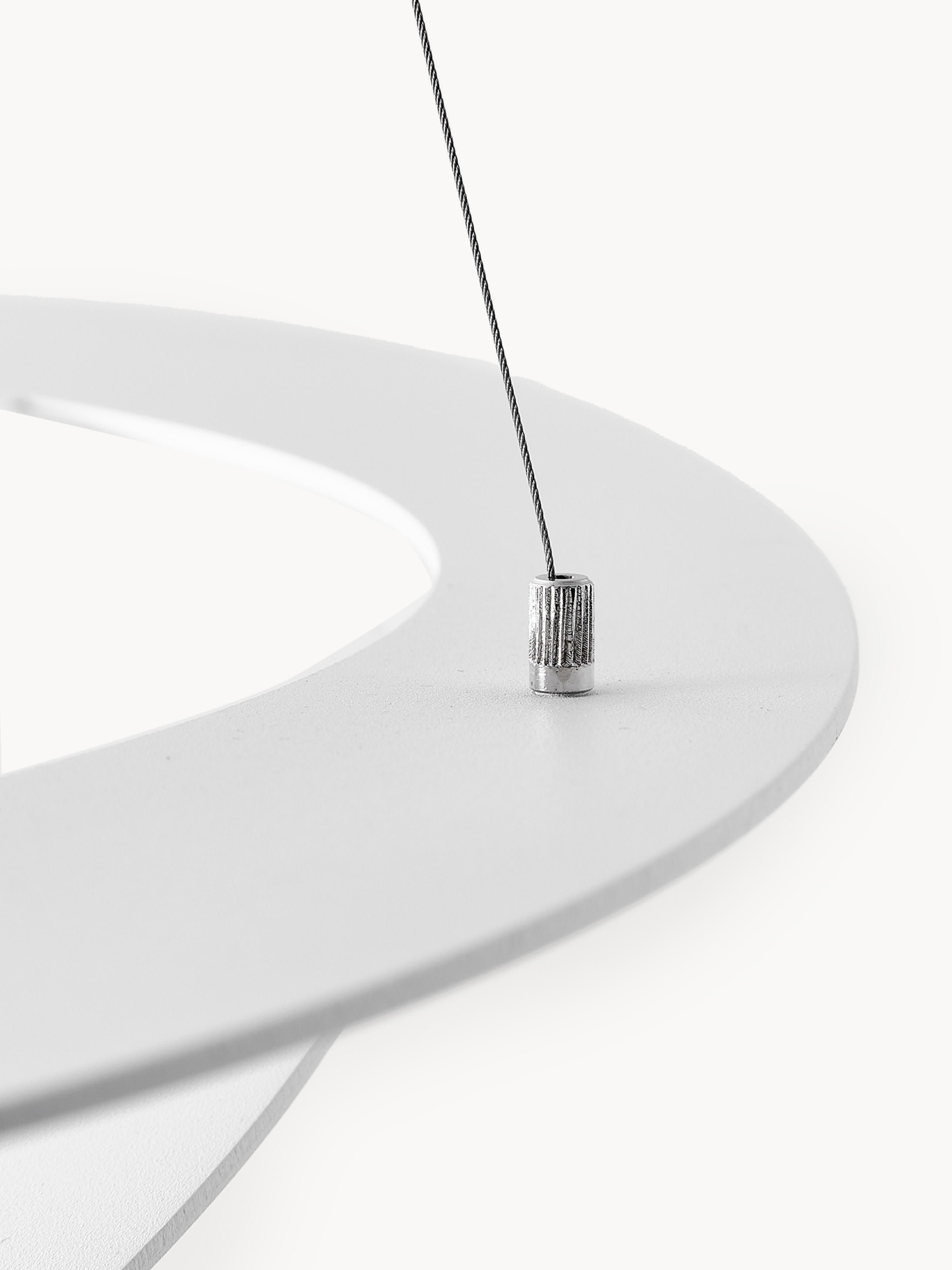 Grande suspension Bodin, larg. 69 cm - Blanc