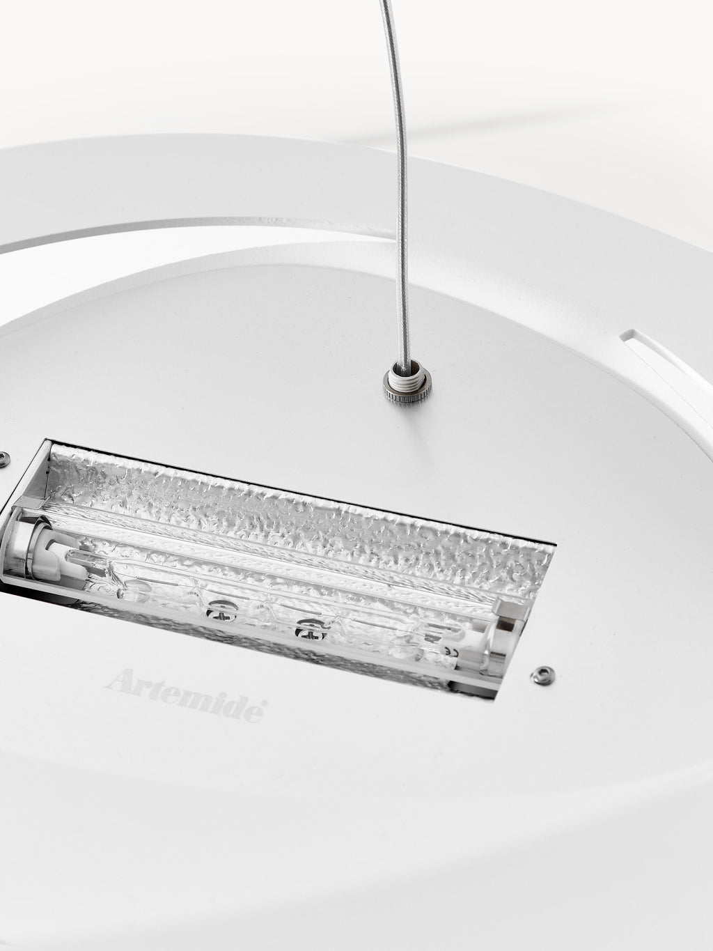 Grande suspension Bodin, larg. 69 cm - Blanc