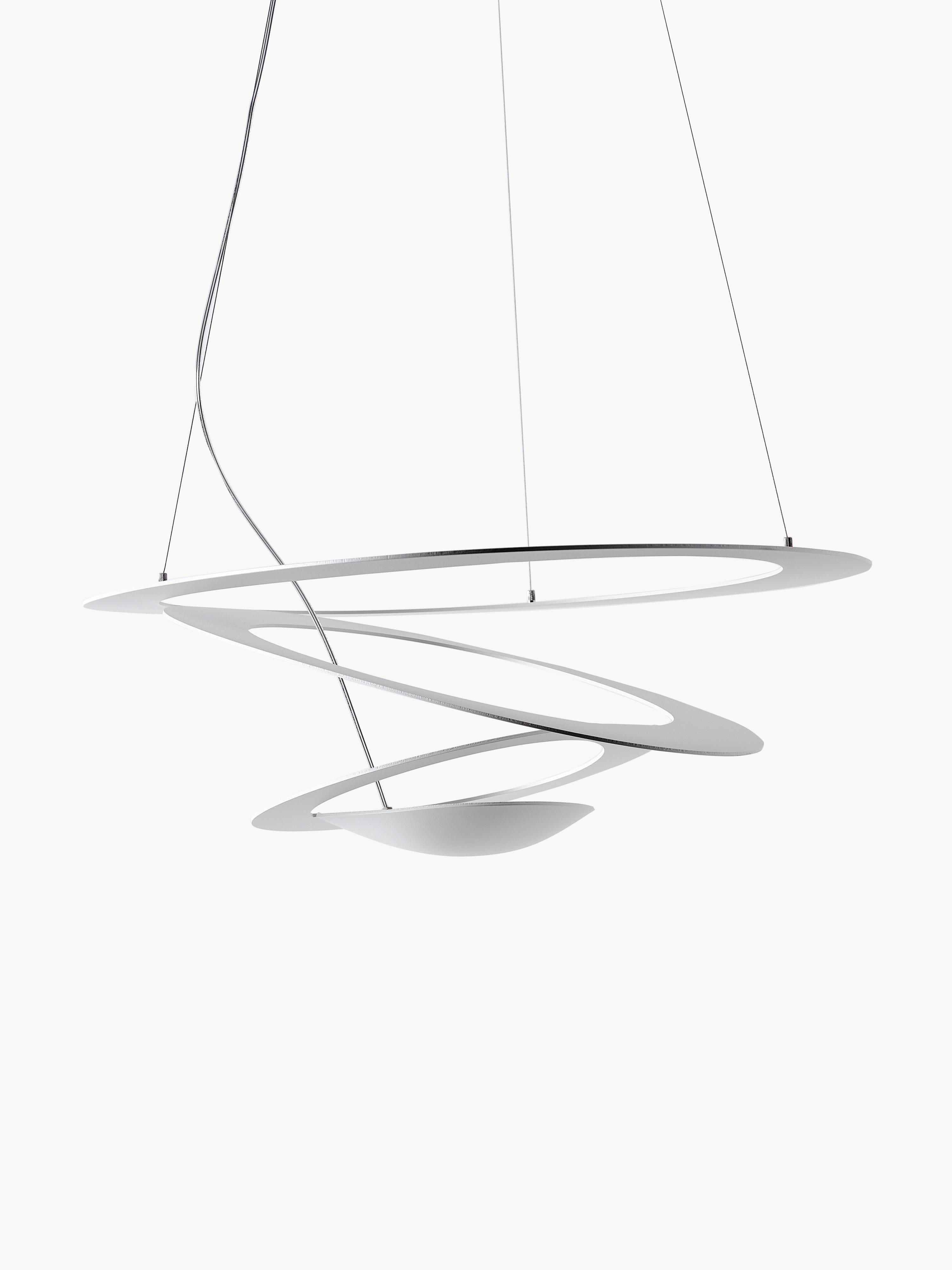 Grande suspension Bodin, larg. 69 cm - Blanc