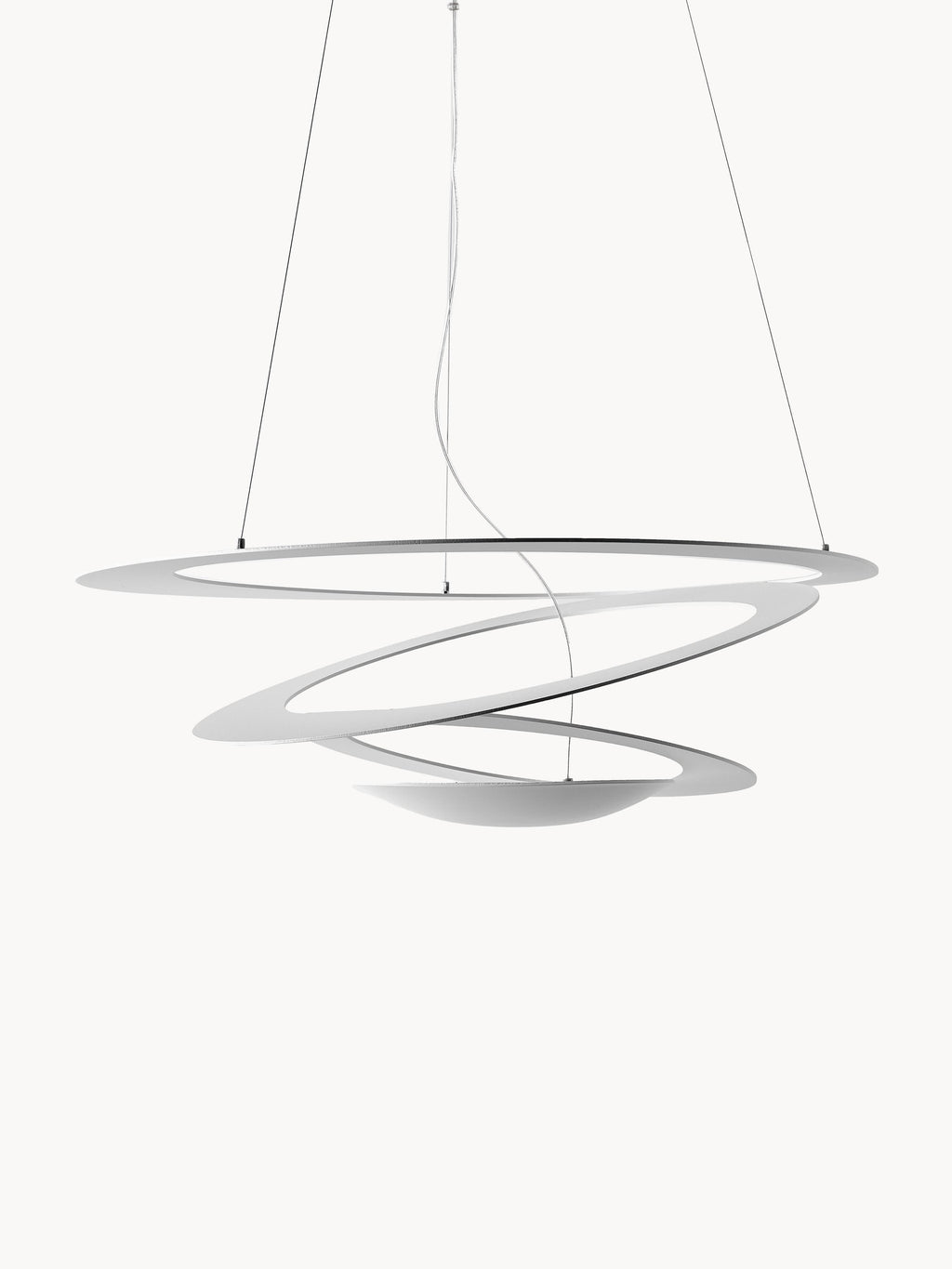 Grande suspension Bodin, larg. 69 cm - Blanc