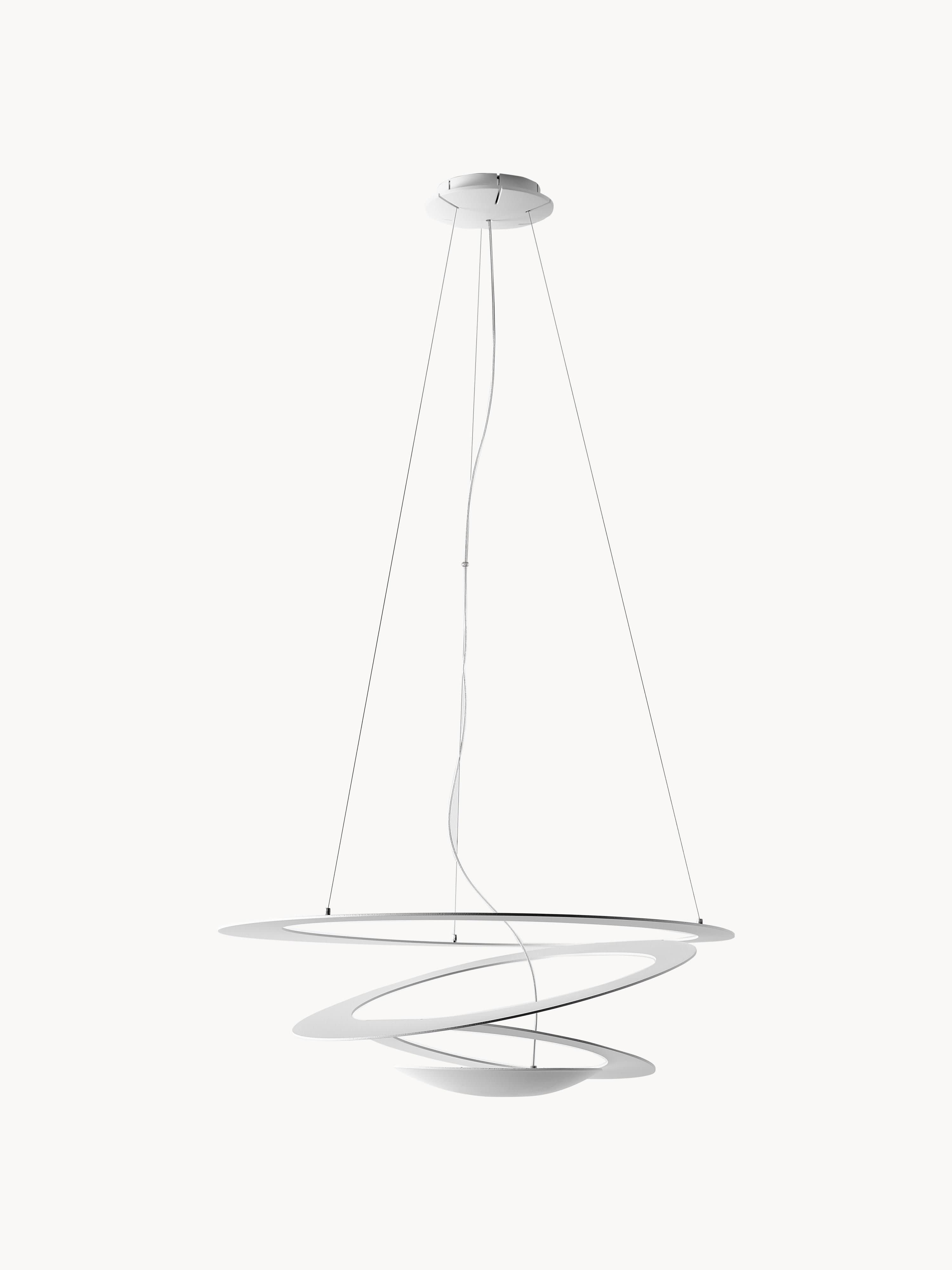 Grande suspension Bodin, larg. 69 cm - Blanc