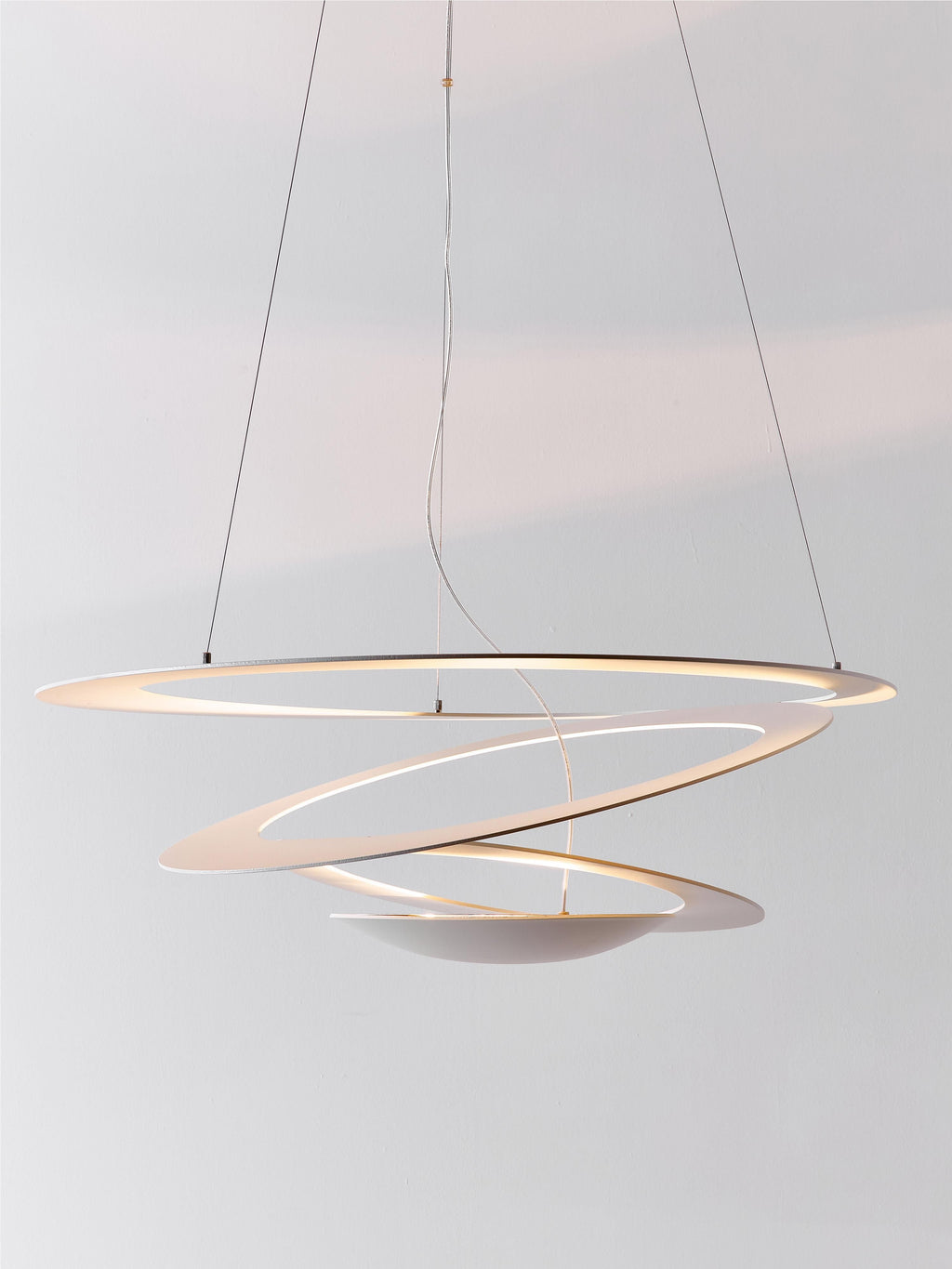 Grande suspension Bodin, larg. 69 cm - Blanc
